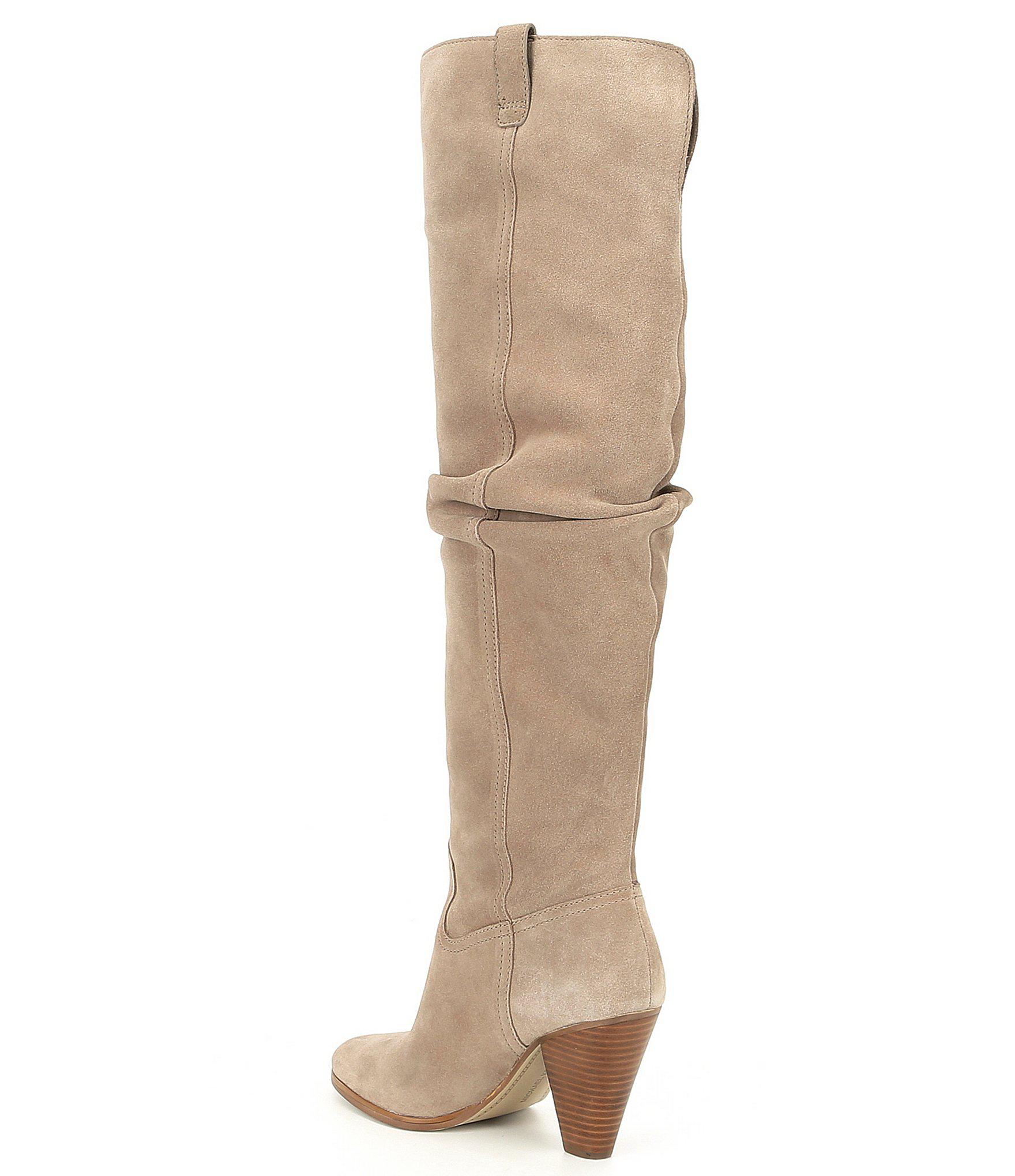 michael kors over the knee boots suede