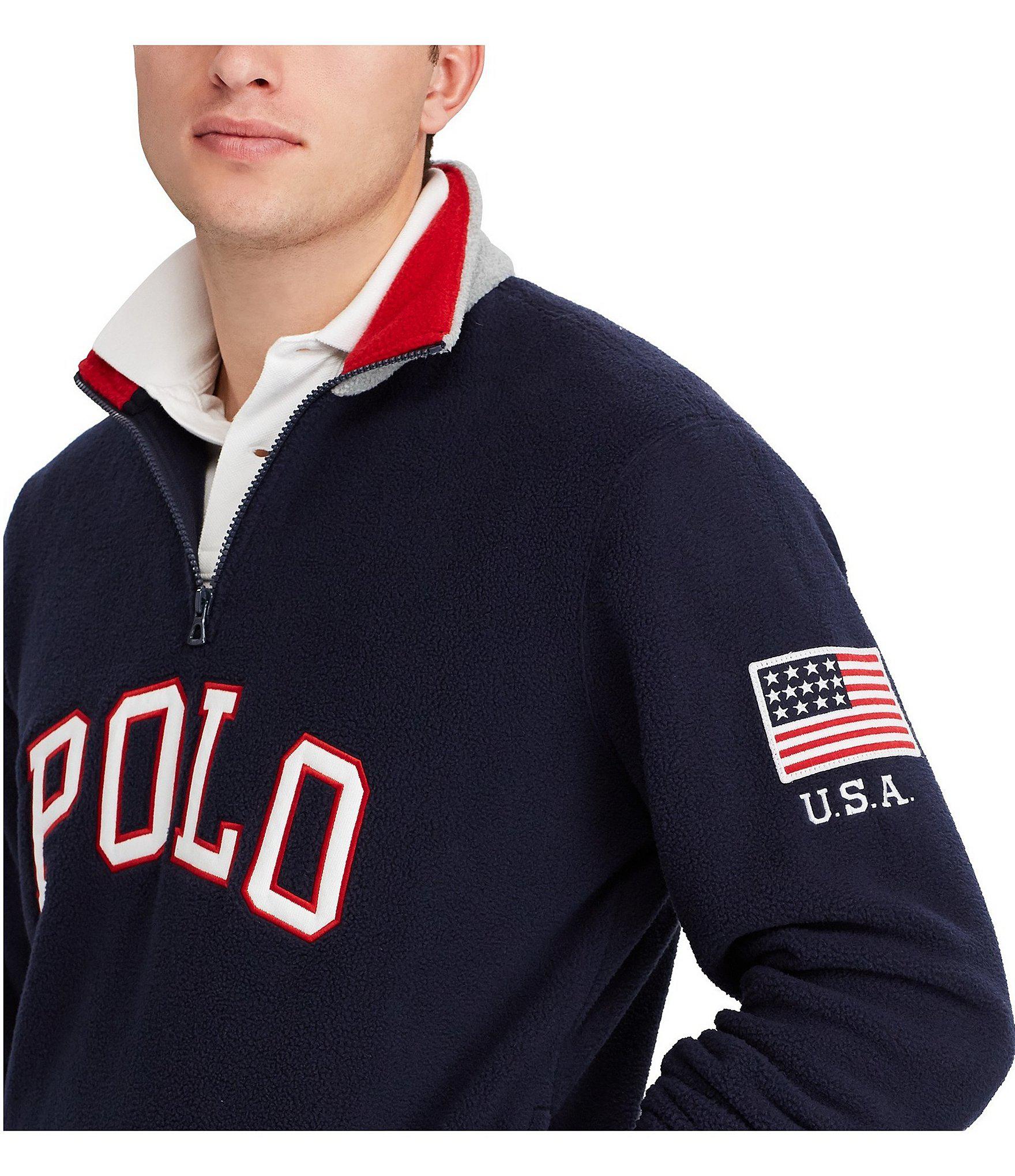 polo ralph lauren half zip polar fleece