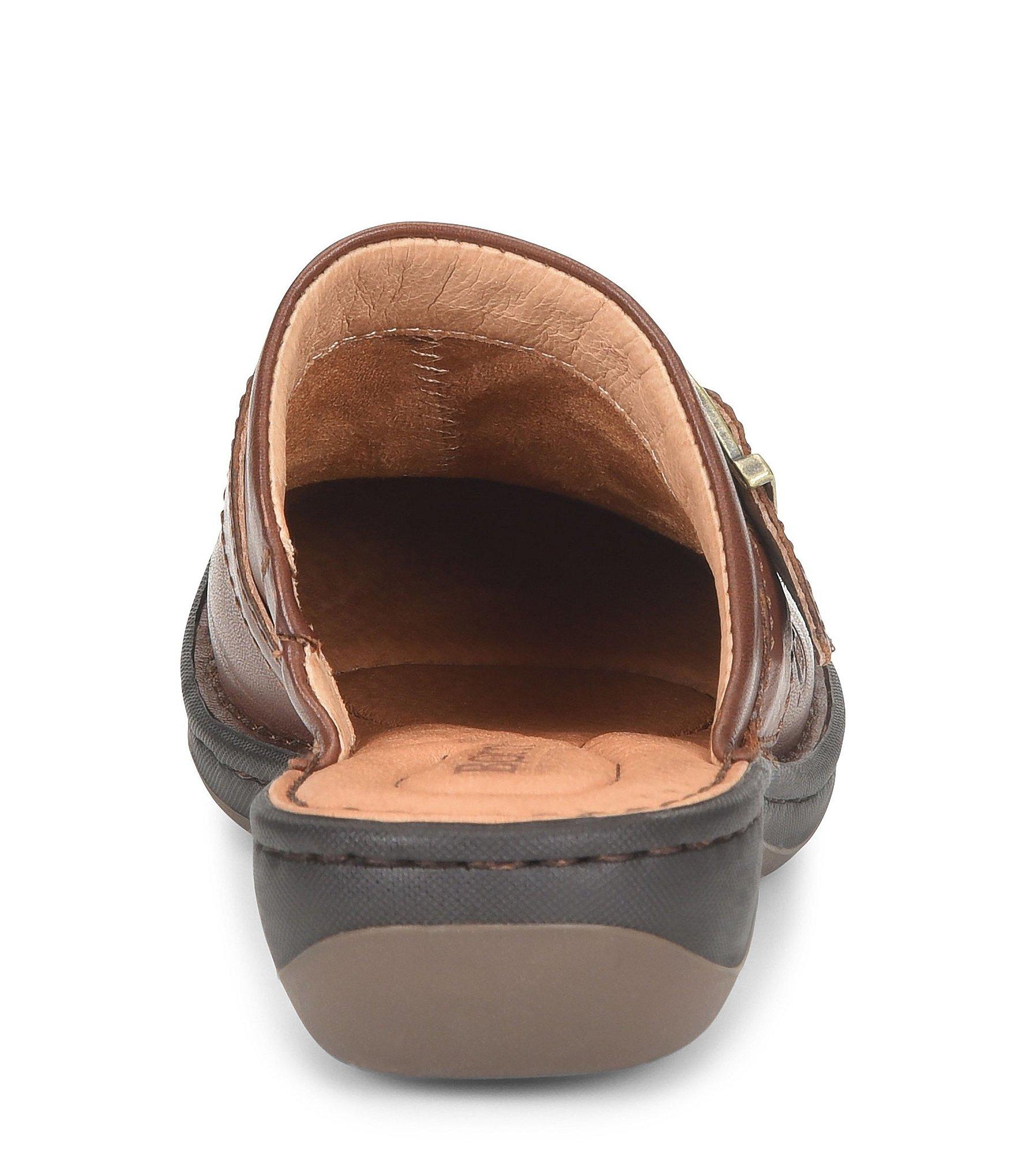 born diamond leather sling clogs