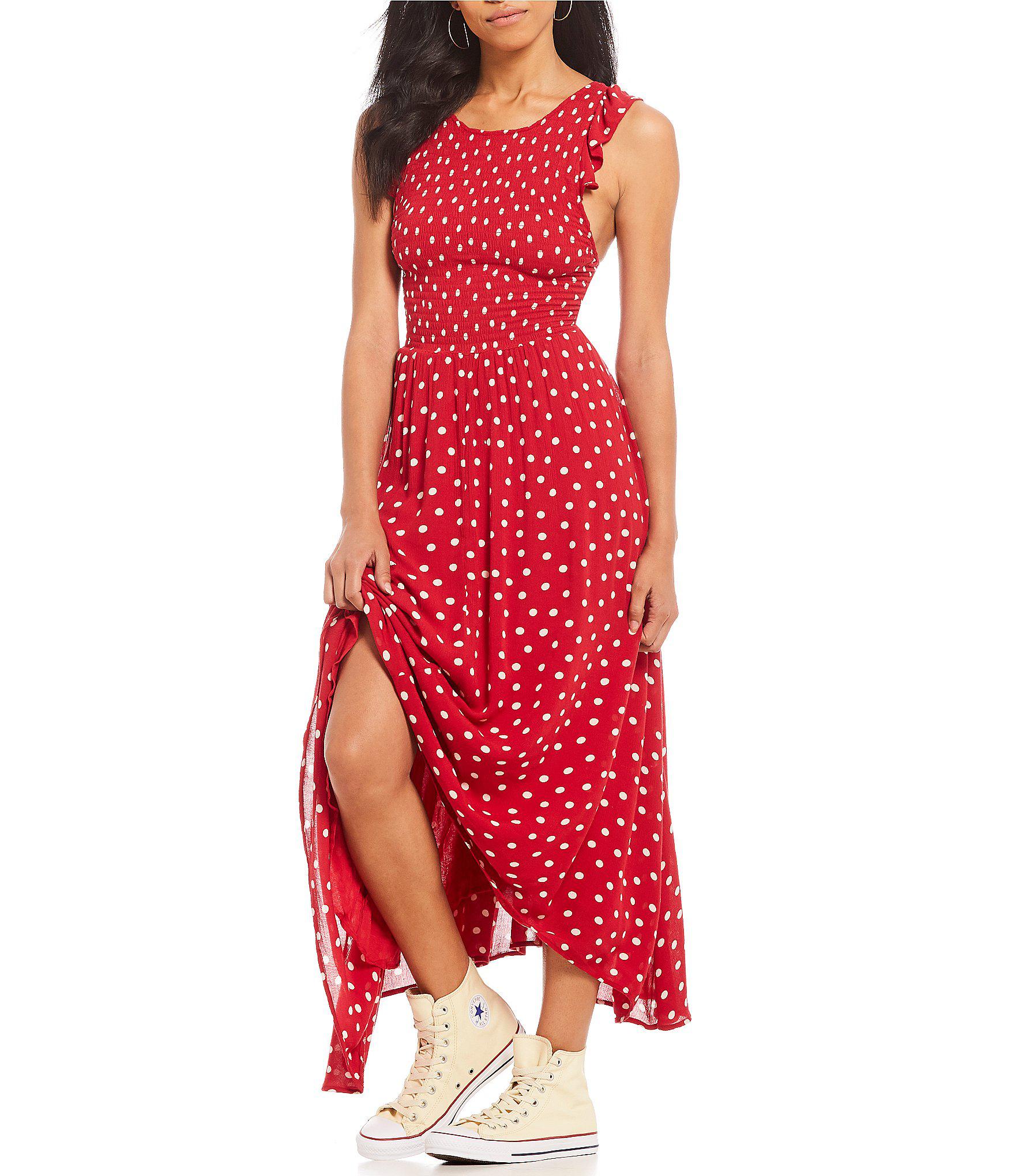free people red dress