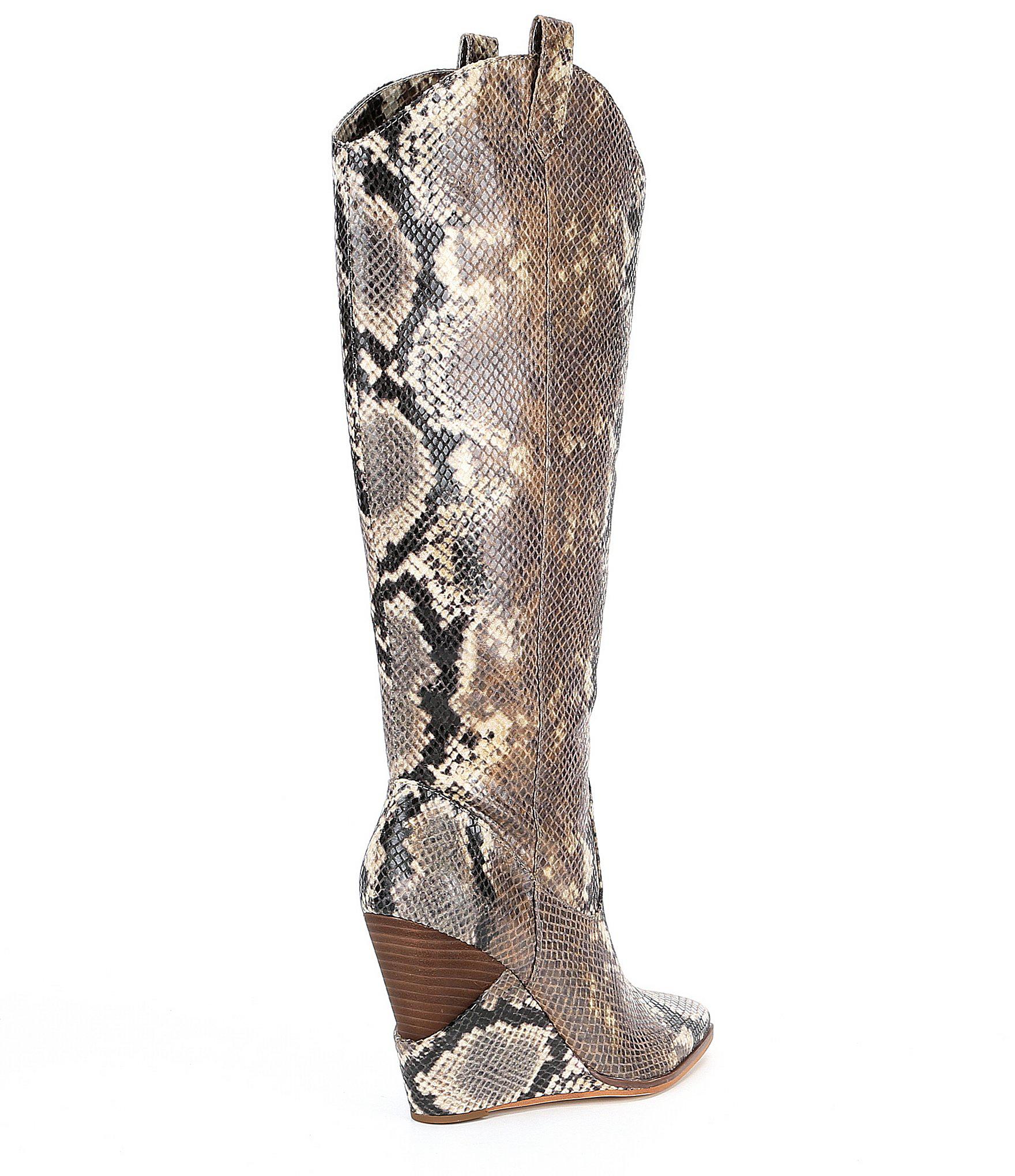 jessica simpson havrie wedge snake boots