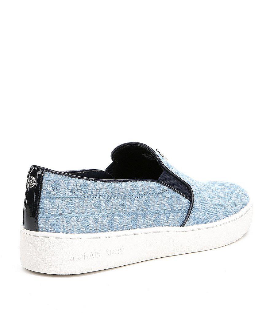 mk white slip on sneakers