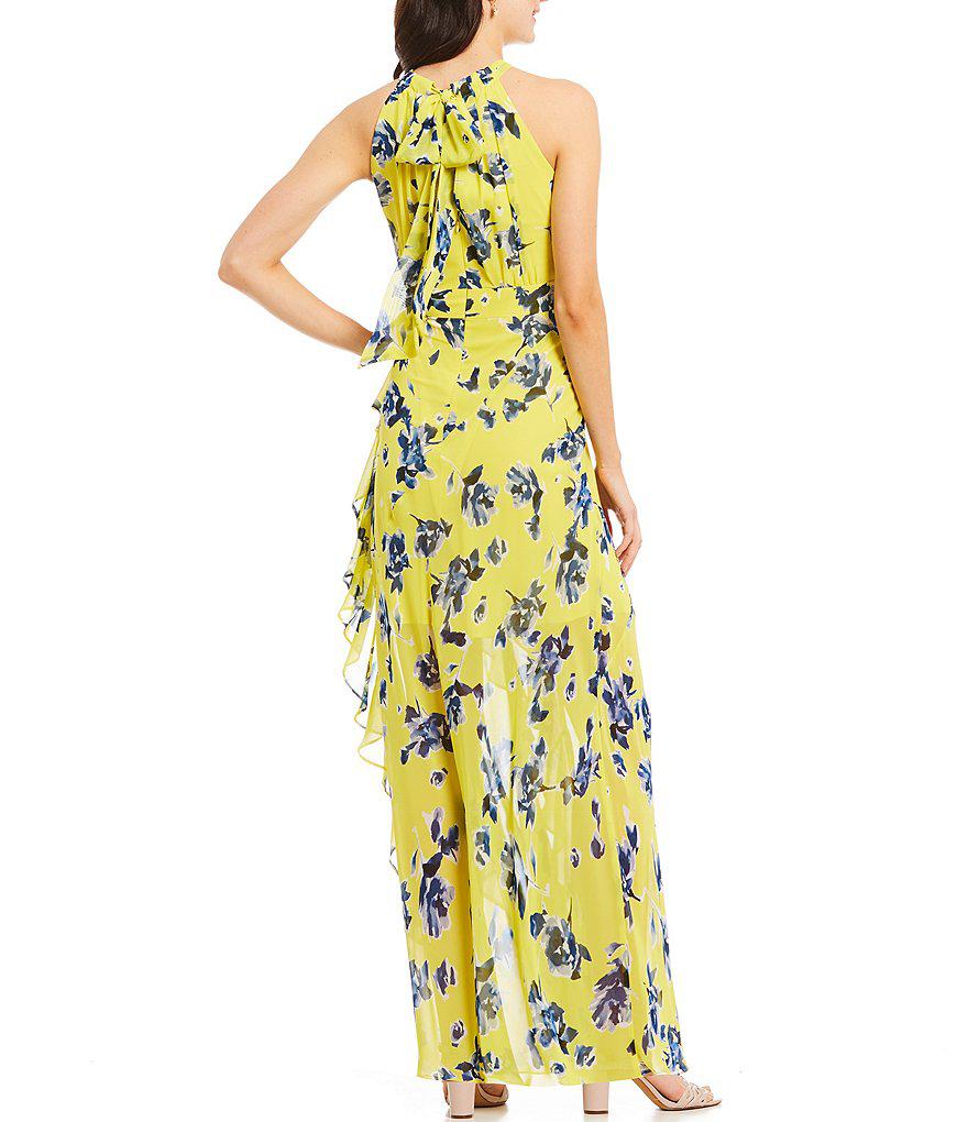 eliza j ruffle maxi dress
