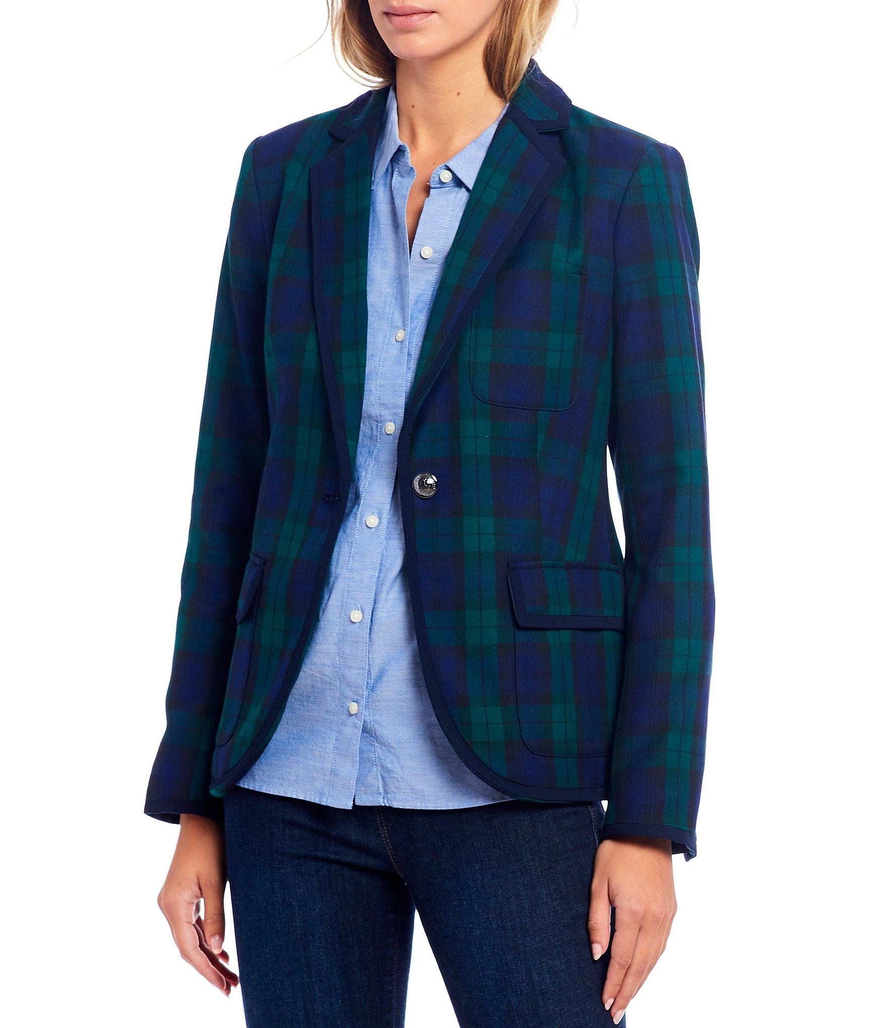 Tommy Hilfiger Black Watch Tartan Blazer in Navy,Green (Blue) Lyst