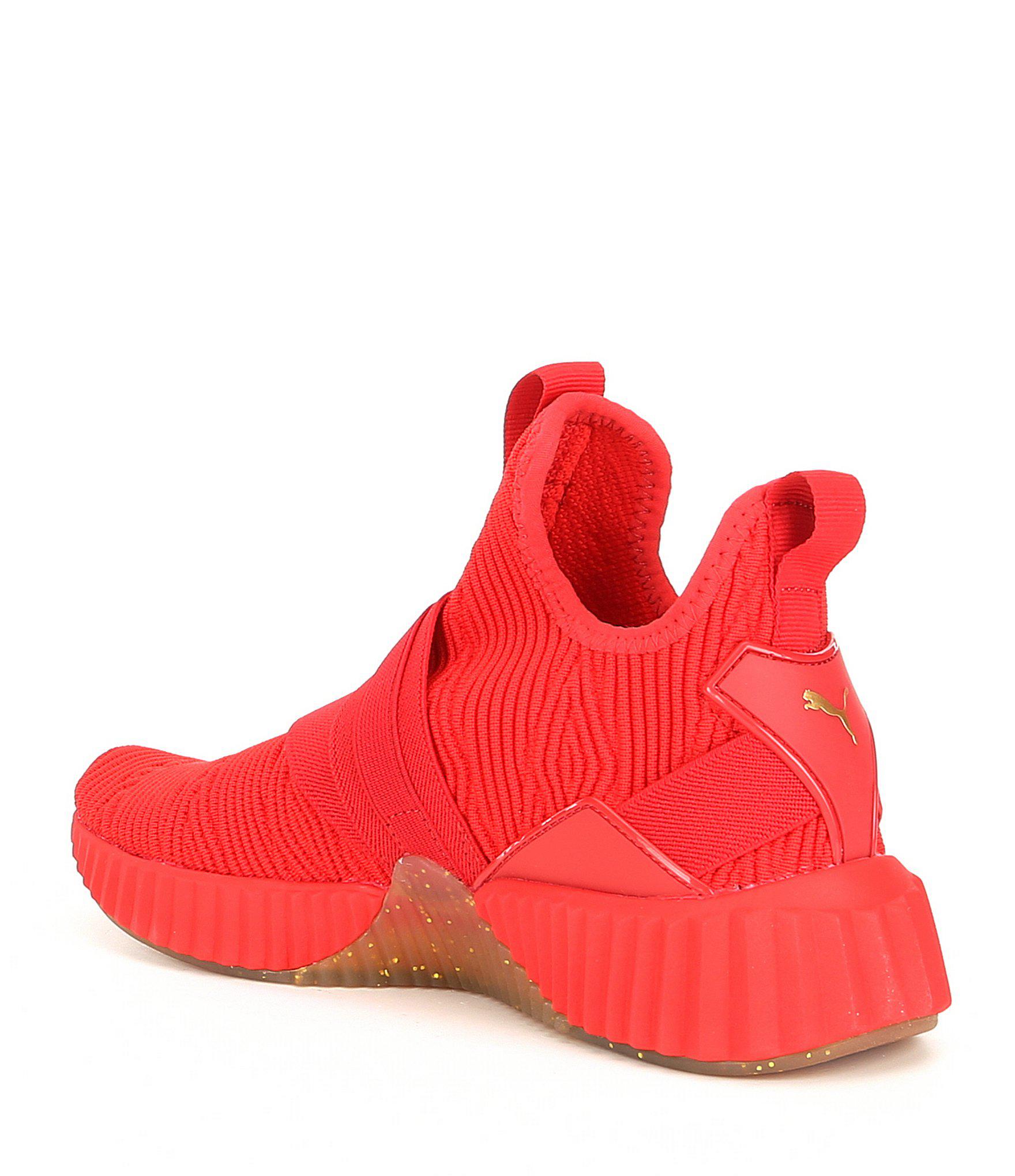 puma red womens sneakers