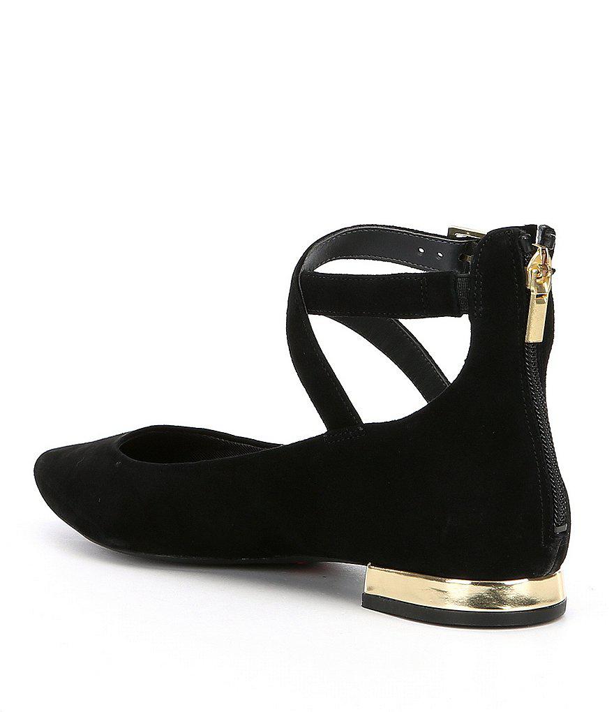 rockport ankle strap flats