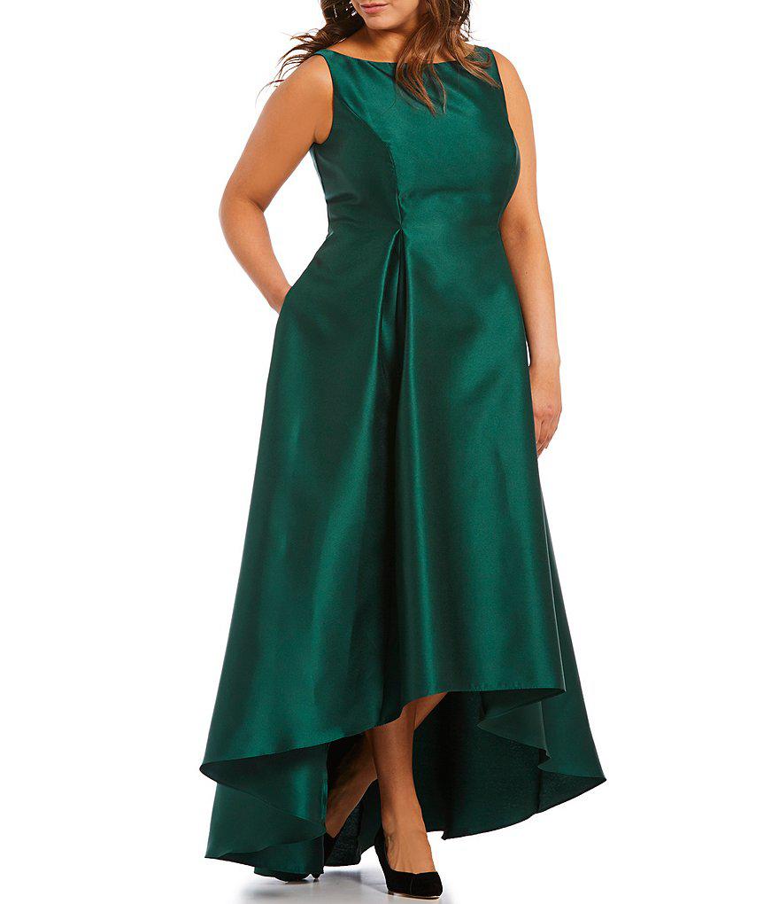 Adrianna Papell Plus Sleeveless High-low Ball Gown in Dark ...