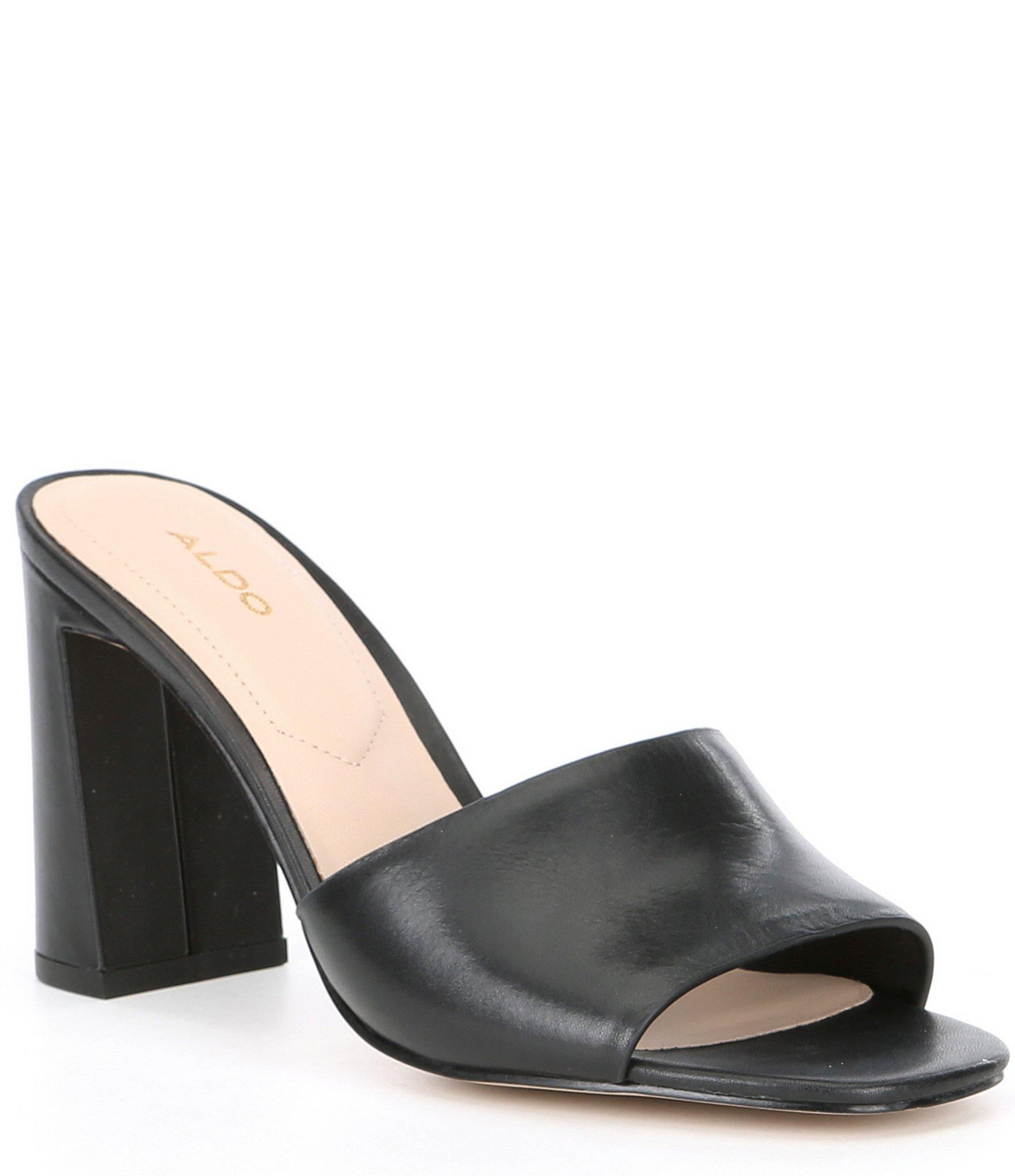 aldo high heel mules
