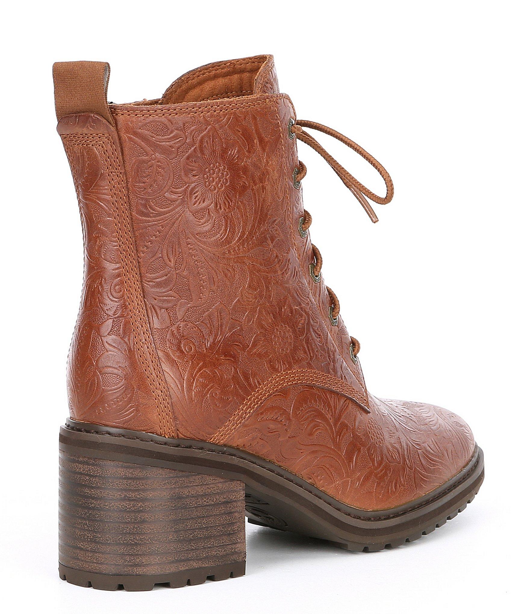 timberland block heel boots