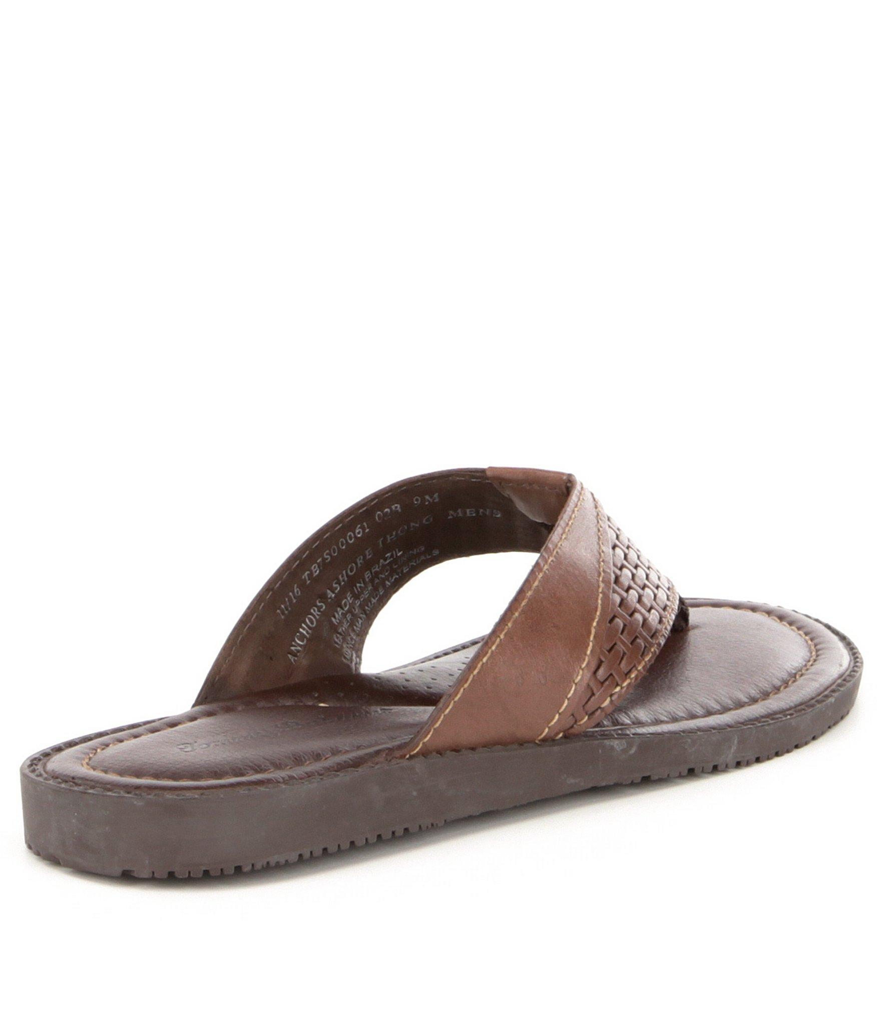tommy bahama men's leather flip flops