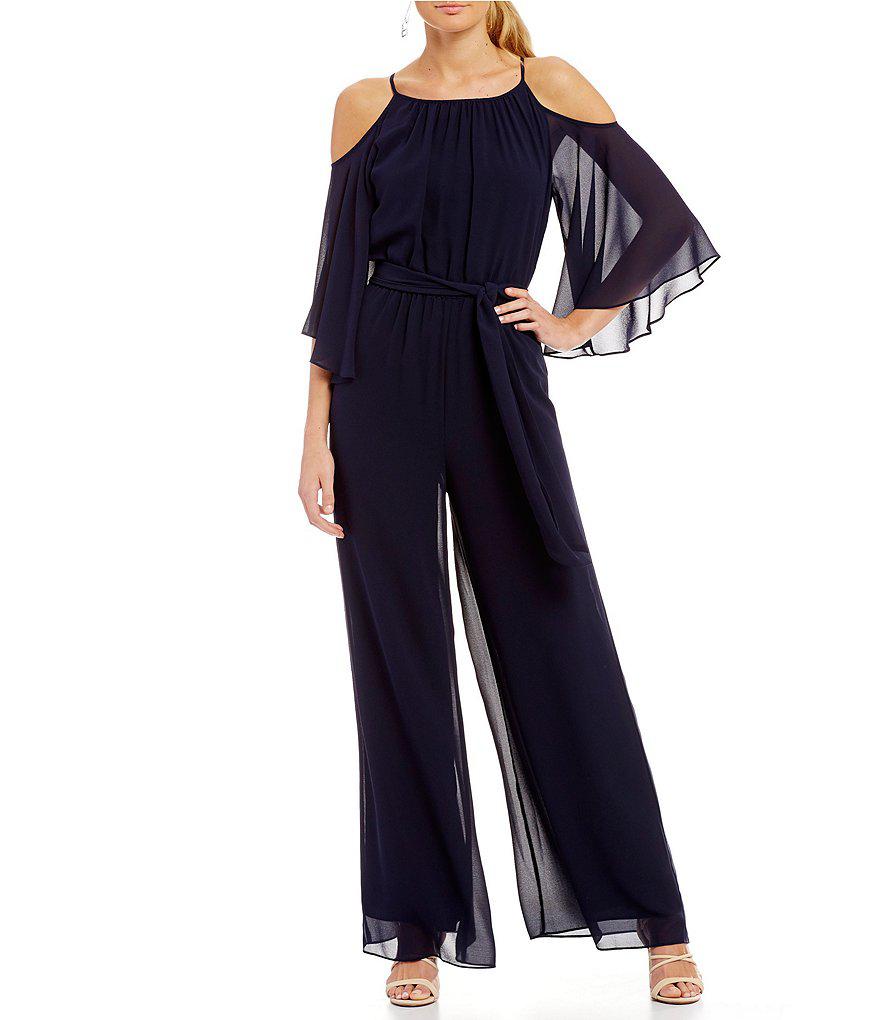 vince camuto cold shoulder jumpsuit