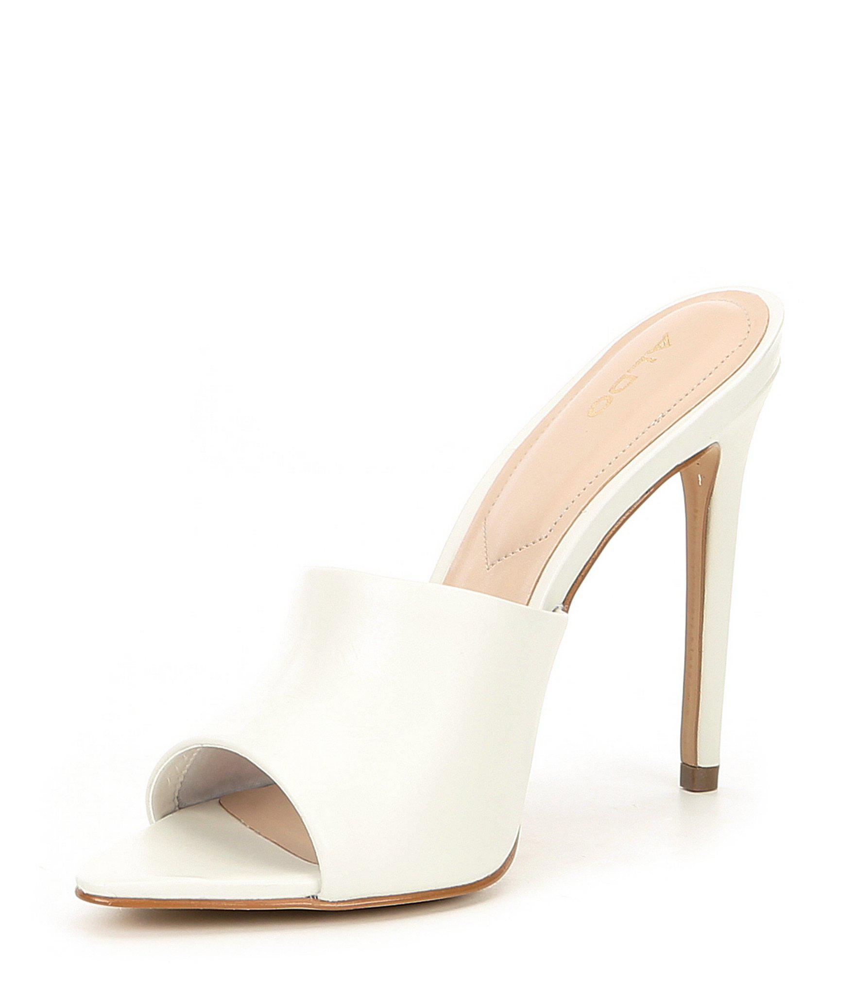 aldo white mules