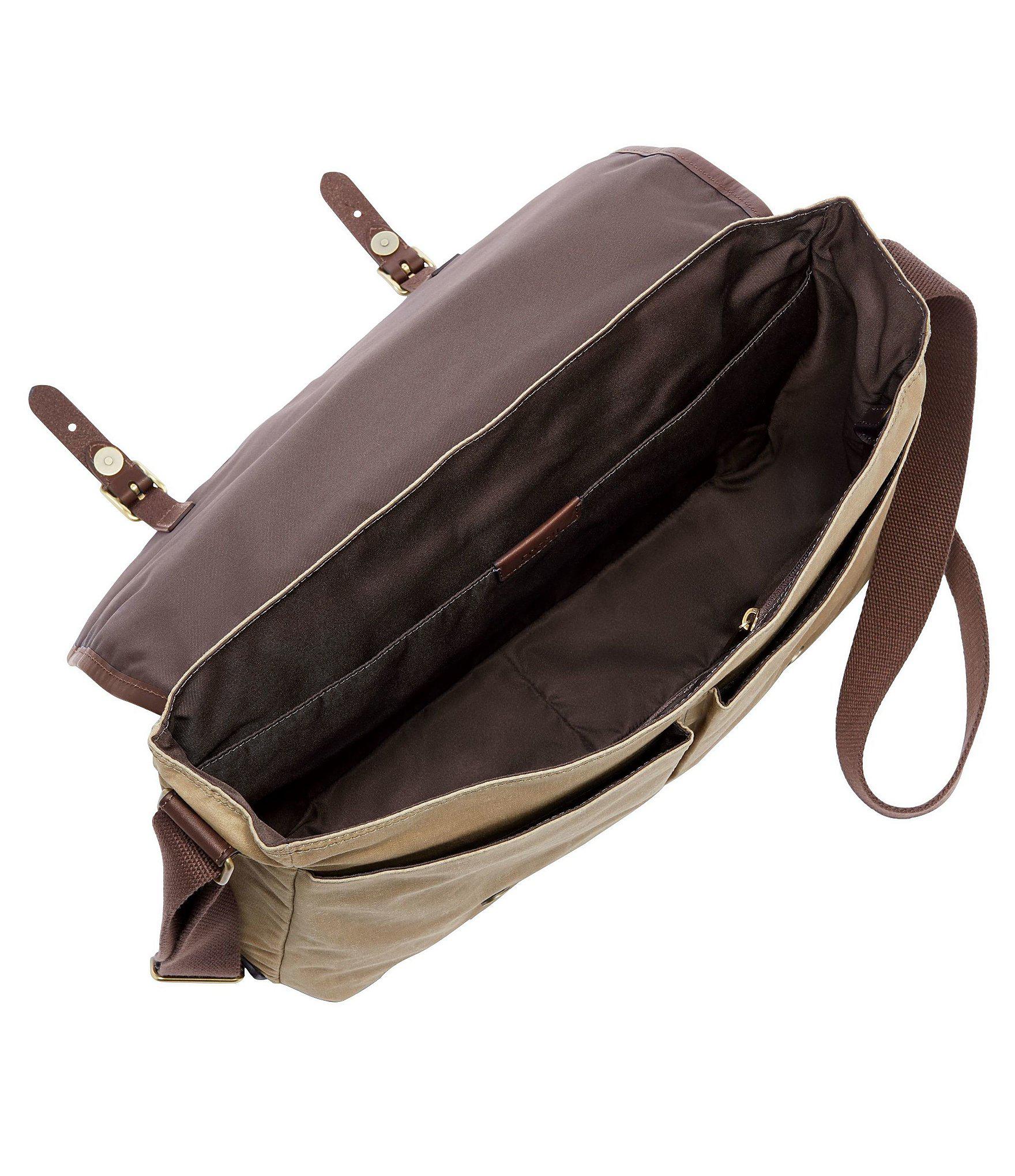 Fossil Men's Buckner Nylon Messenger Bag IUCN Water