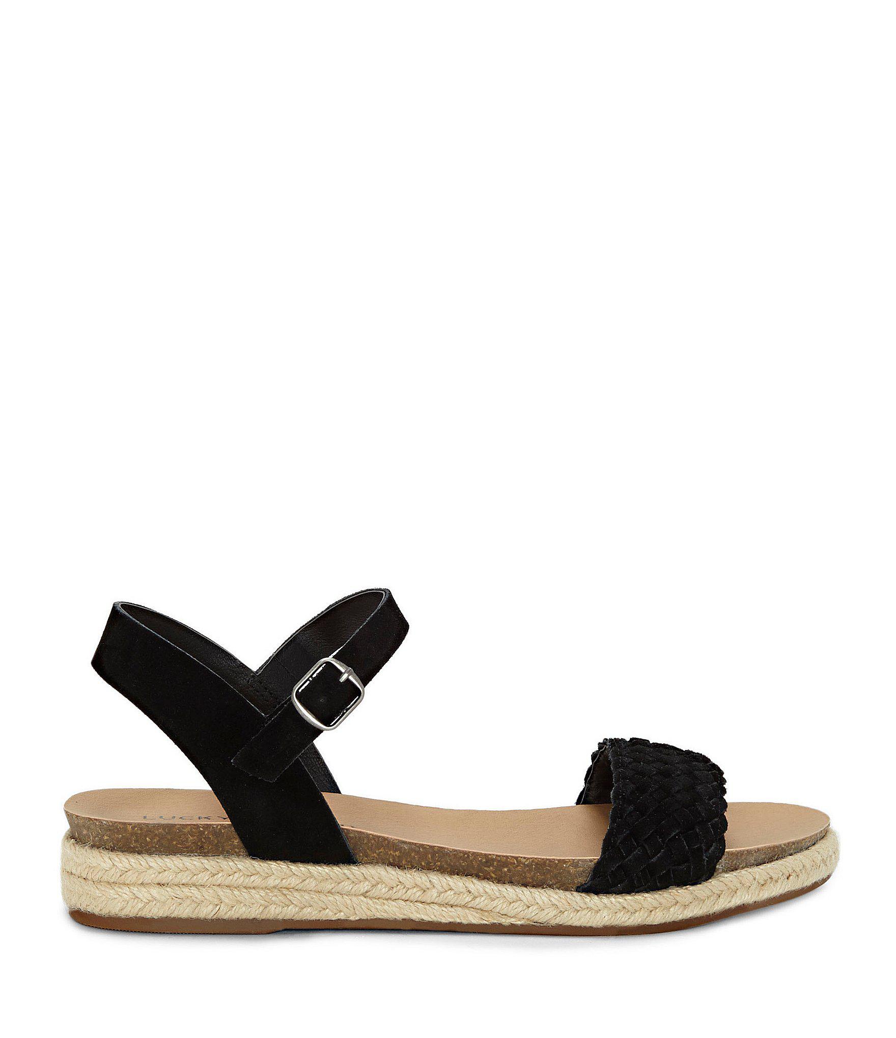 lucky brand genette suede espadrille sandals