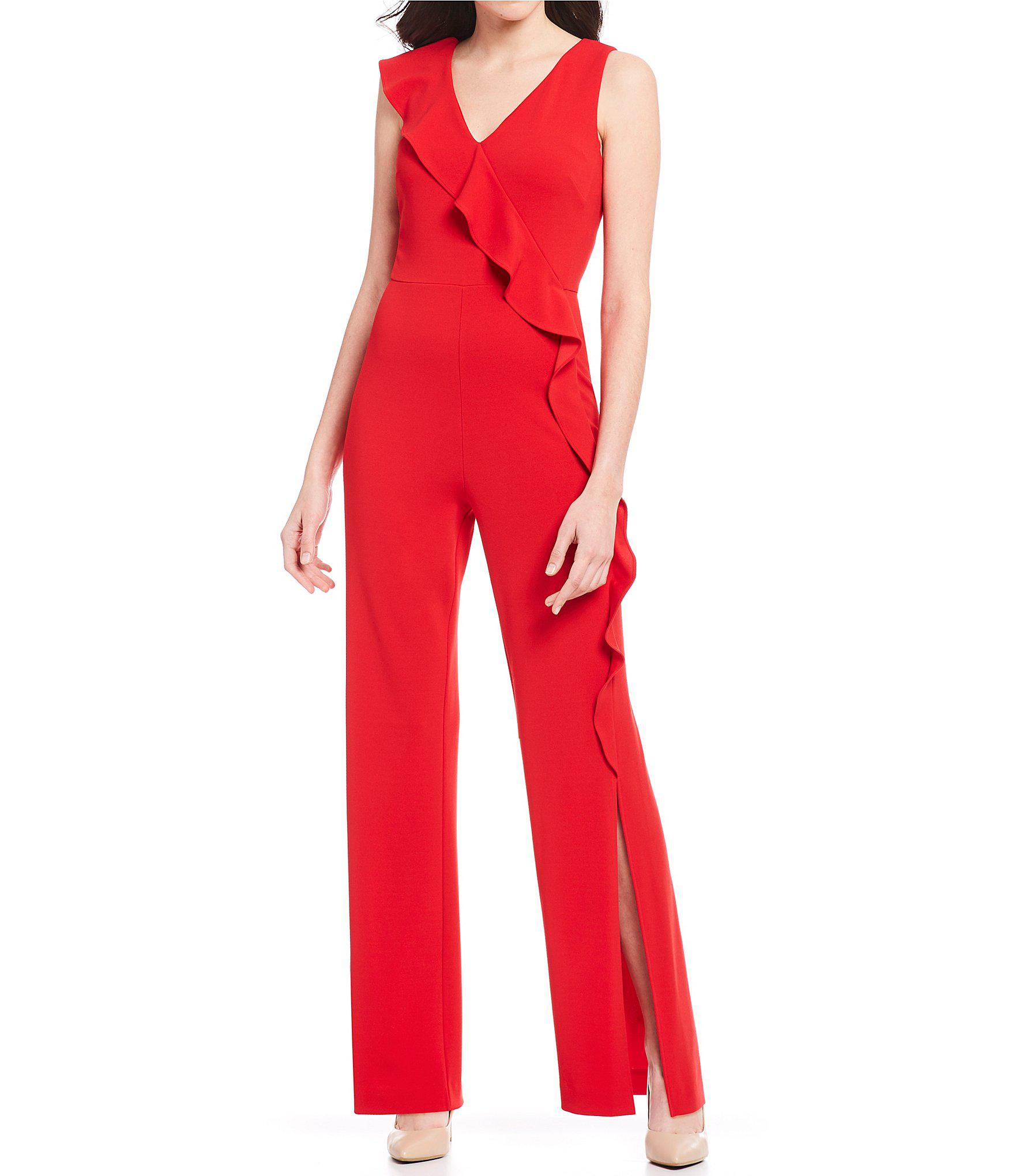 karl lagerfeld red jumpsuit