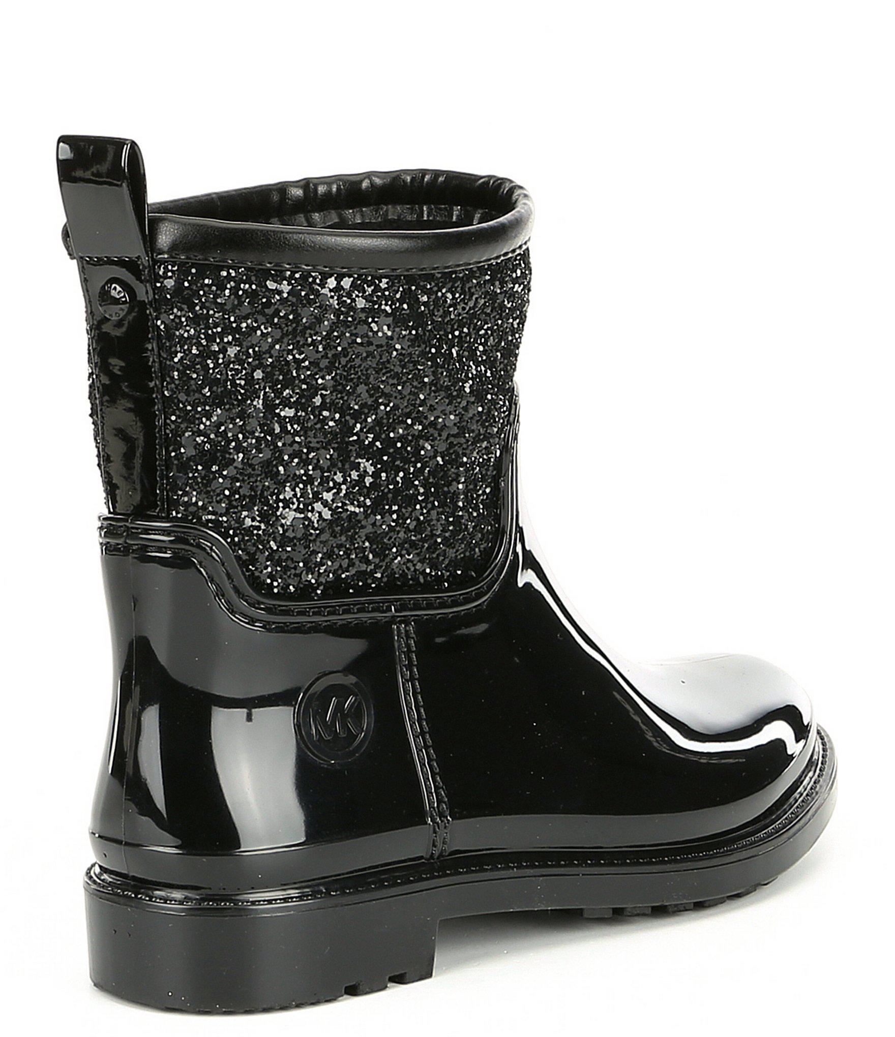 michael kors blakely glitter rain boots