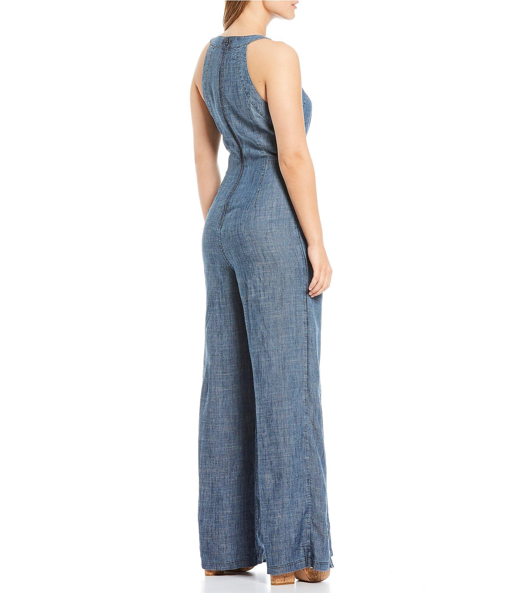 trina turk chambray jumpsuit
