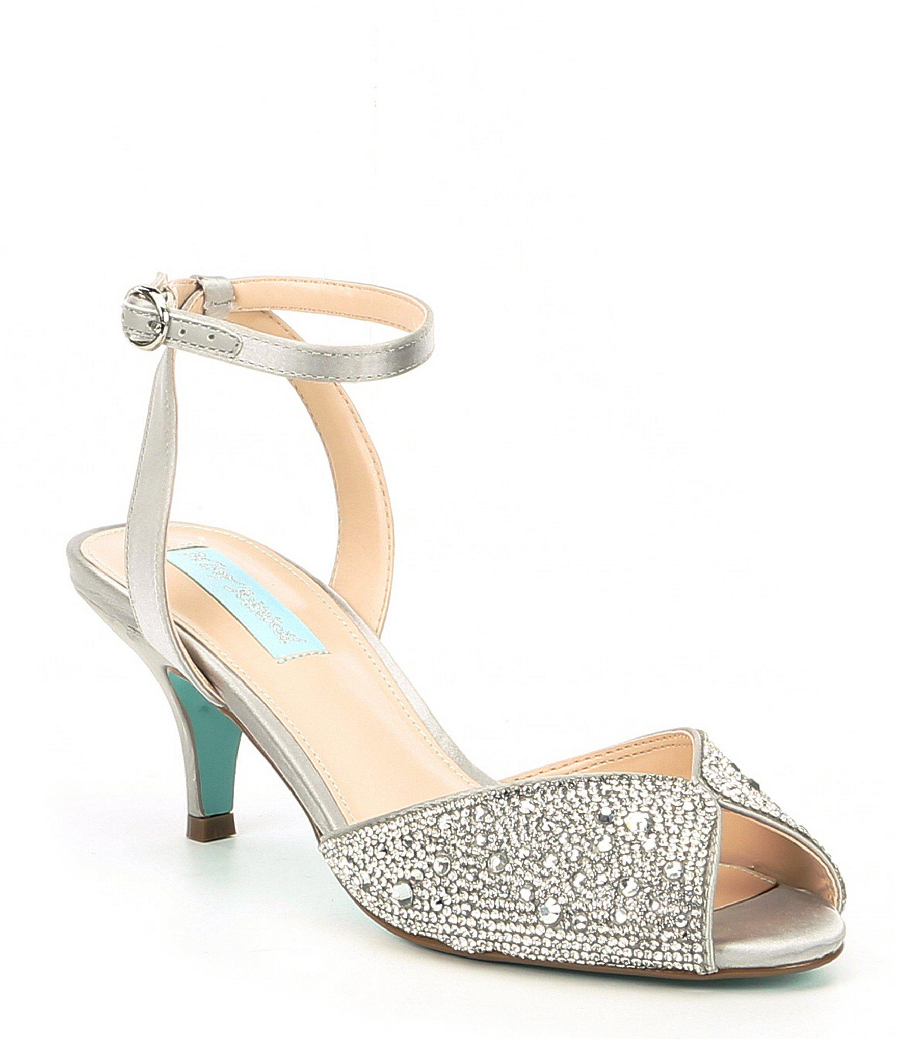 white ankle strap heels