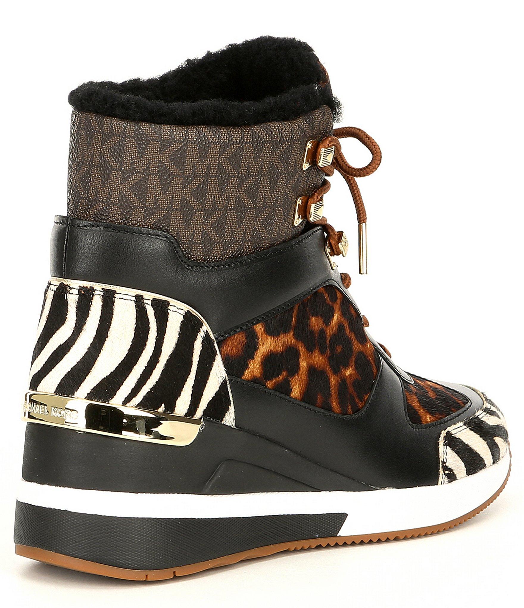 michael kors liv wedge booties