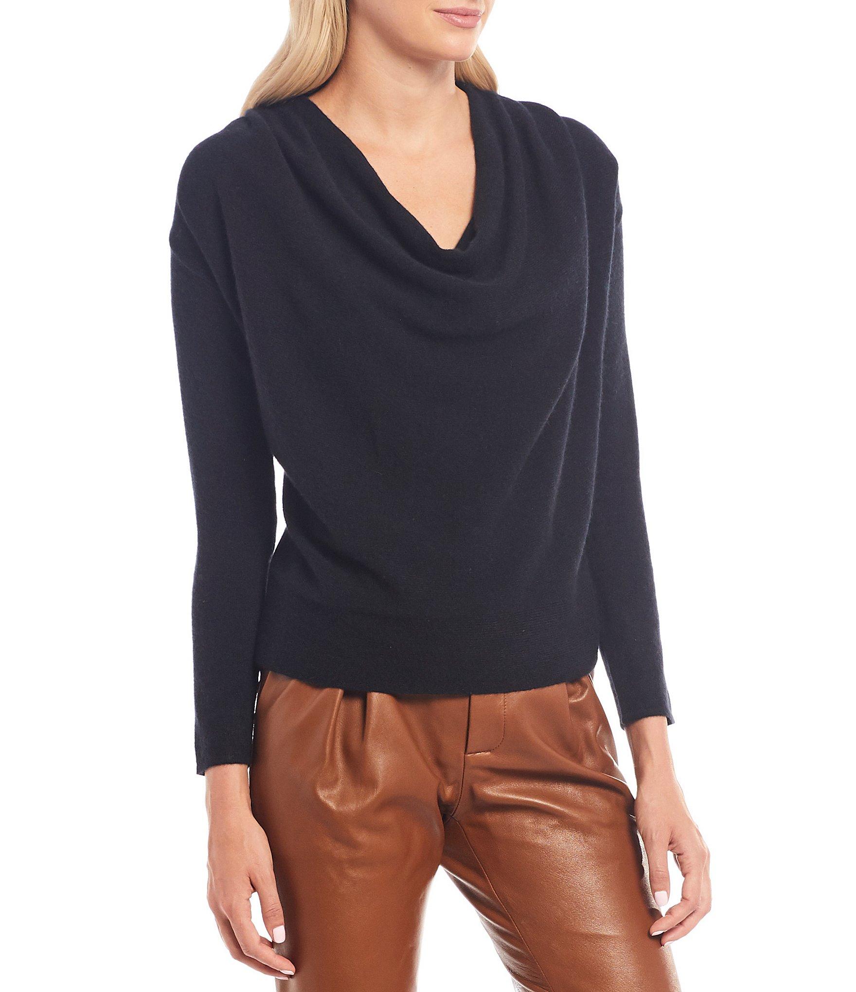 Antonio Melani Luxury Cashmere Collection Dkori Drape Neck Sweater