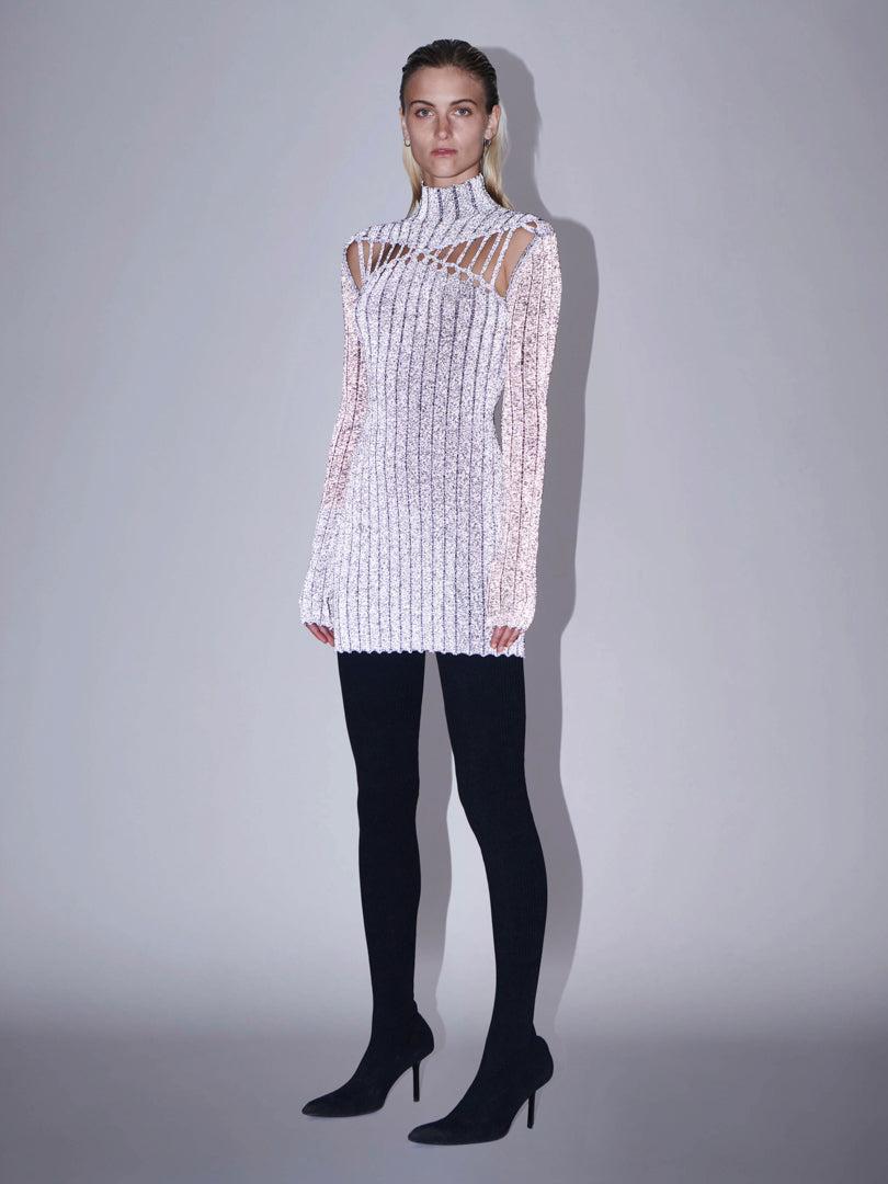 Dion Lee X Braid Light Reflective Mini Dress In White Lyst 