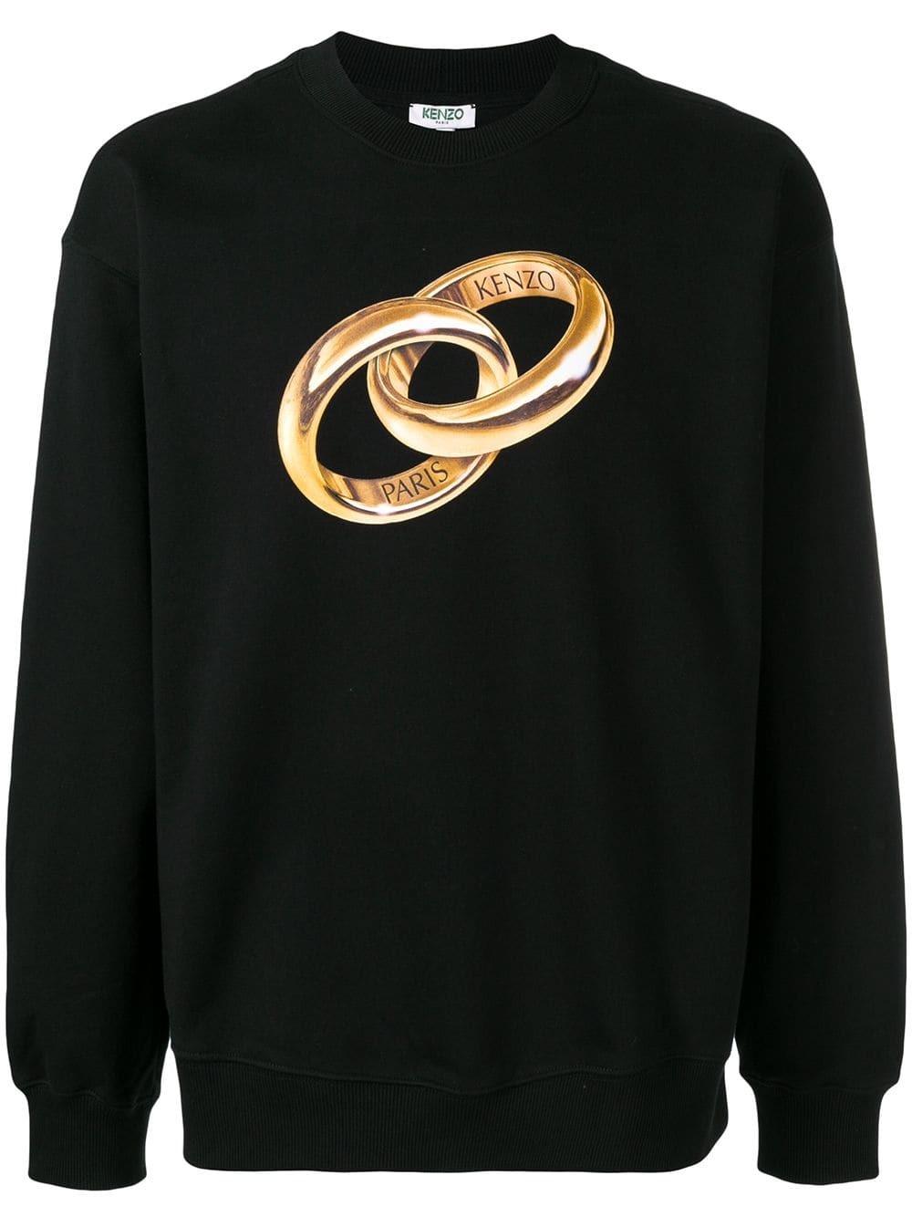 KENZO Ring Print Sweatshirt in Black 