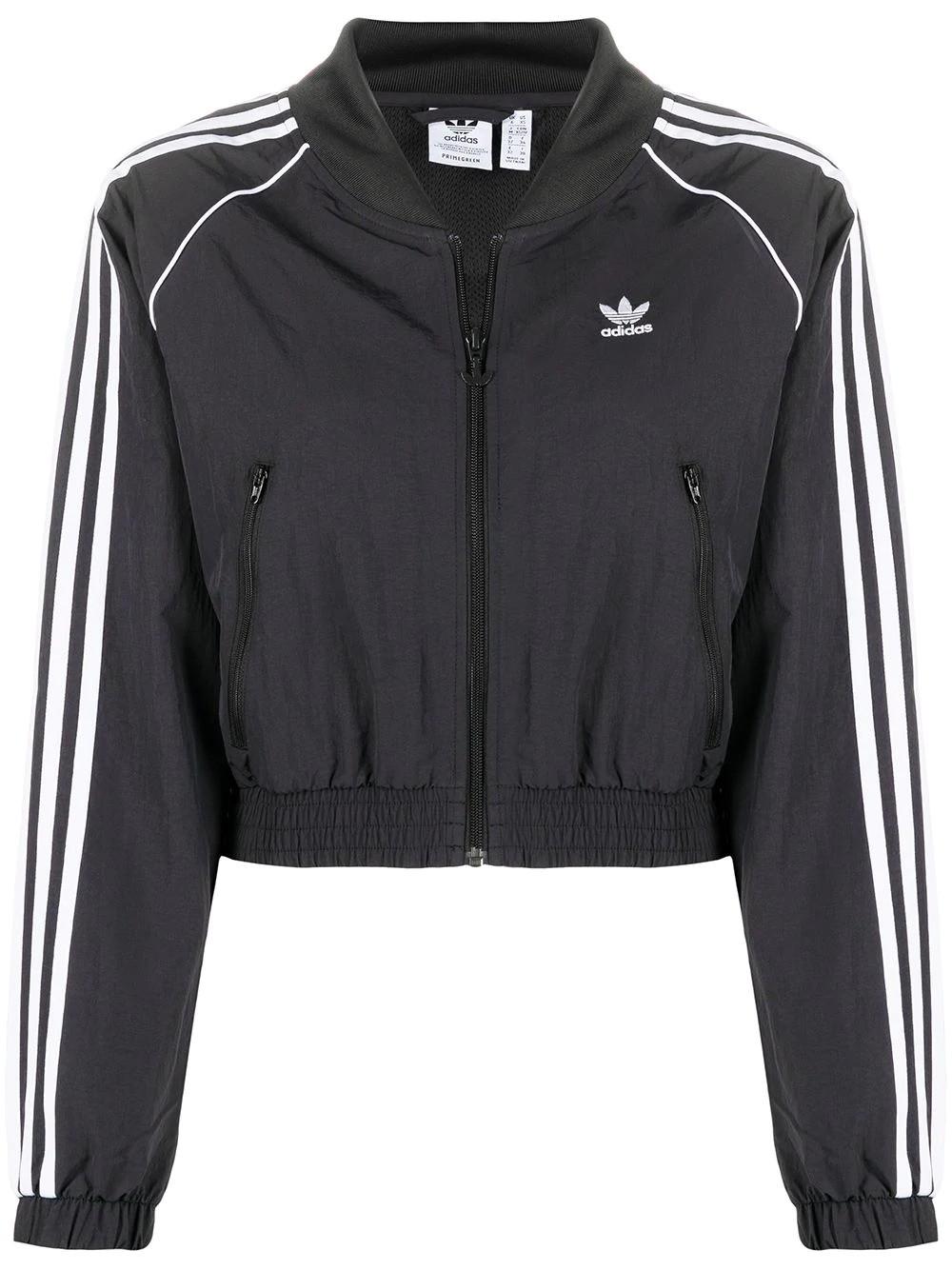 white adidas bomber jacket