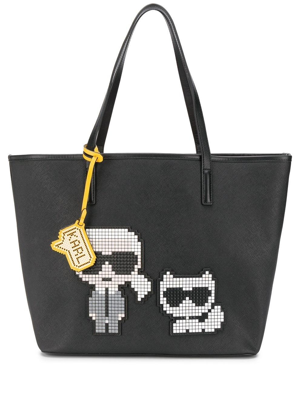 karl lagerfeld graffiti tote bag