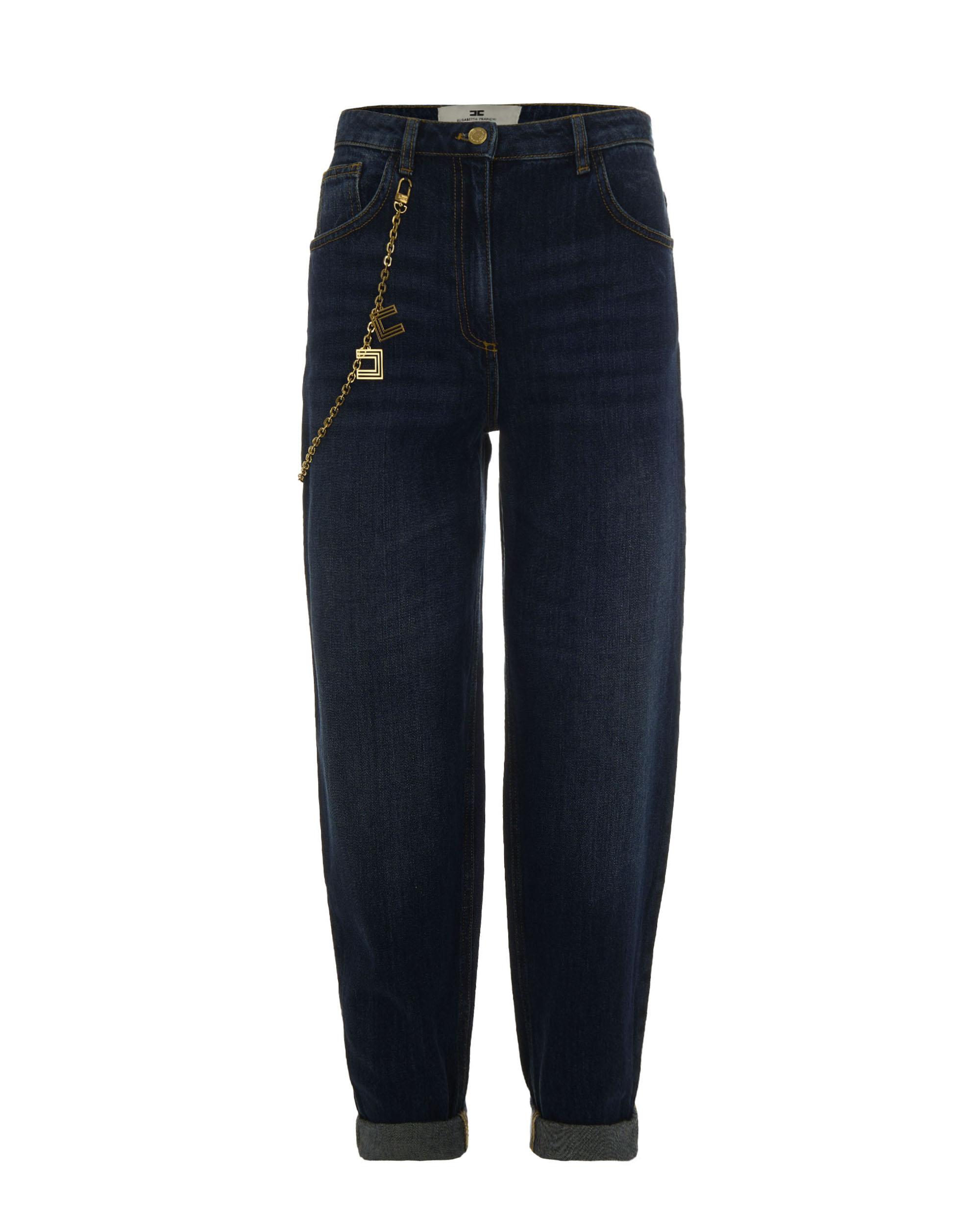 デニム・ジーパン ELISABETTA FRANCHI Woman Jeans Blue PJ89N 104 donna-abbigliamento-jeans-no-