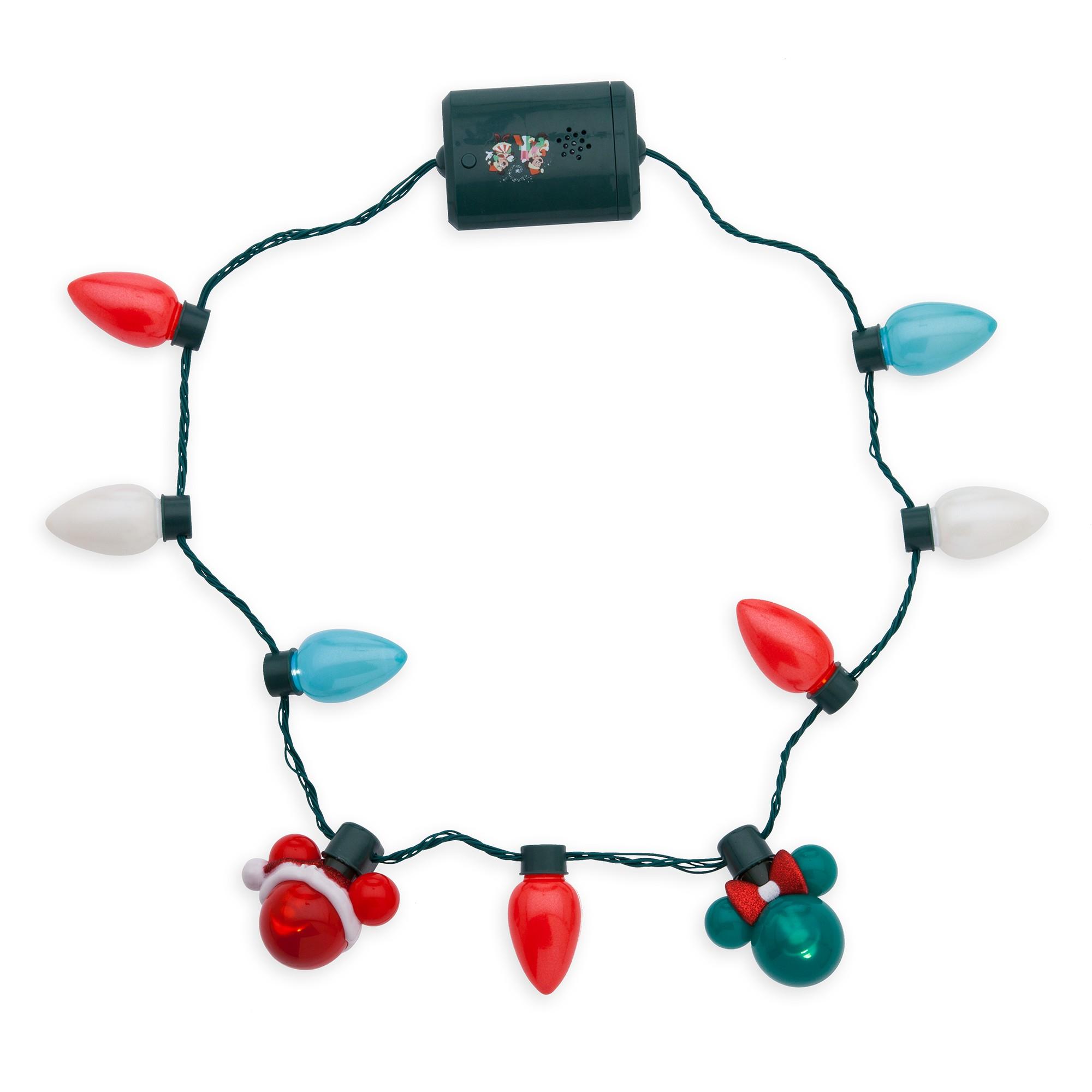 Mickey mouse light up christmas necklace sale