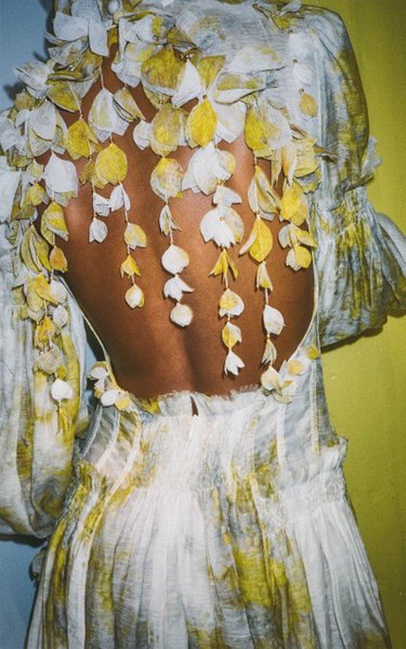 Long Sleeve Botanica Wattle Gown 