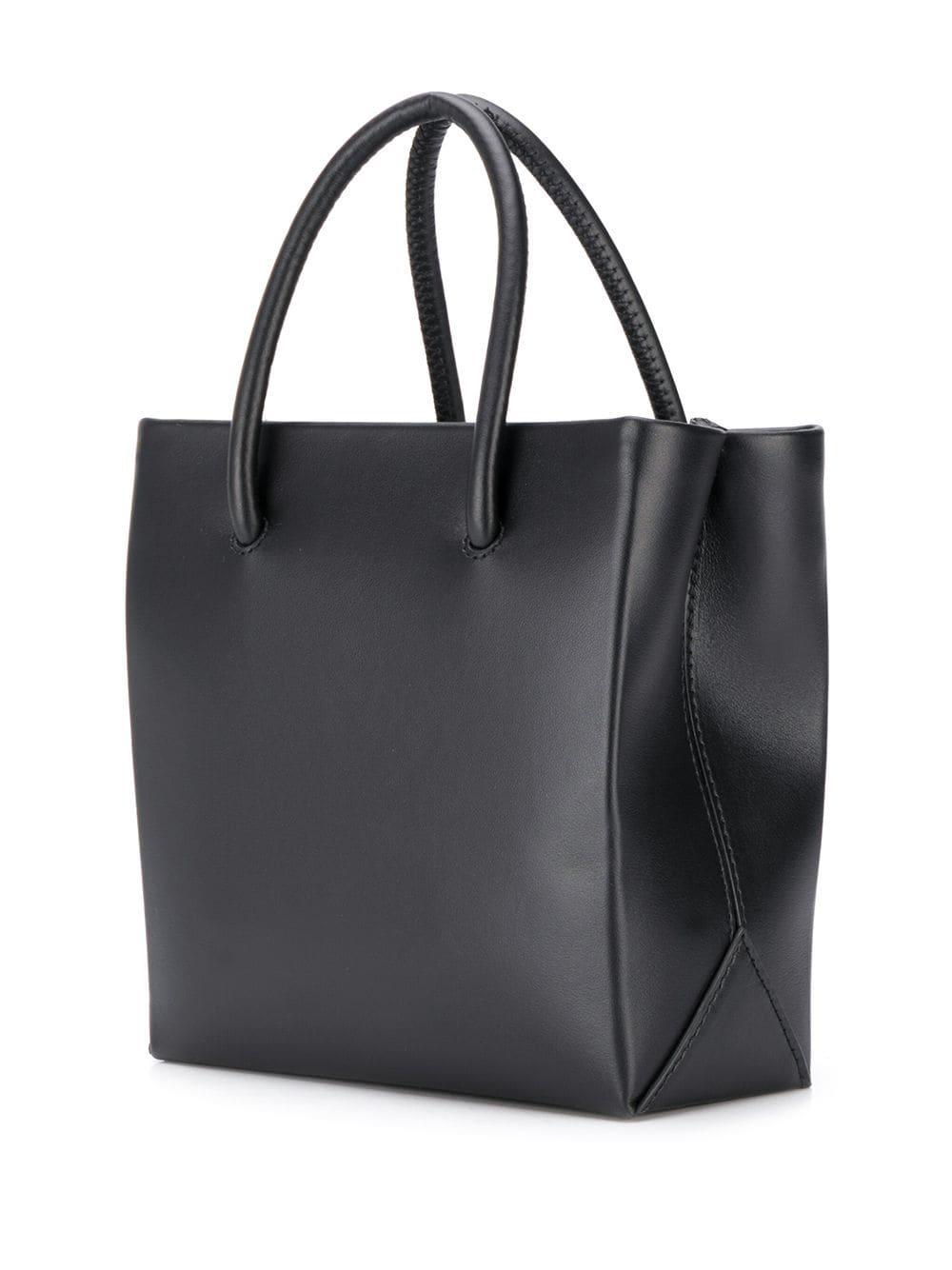 Moschino Leather Mini Logo Tote Bag in Black - Save 57% - Lyst