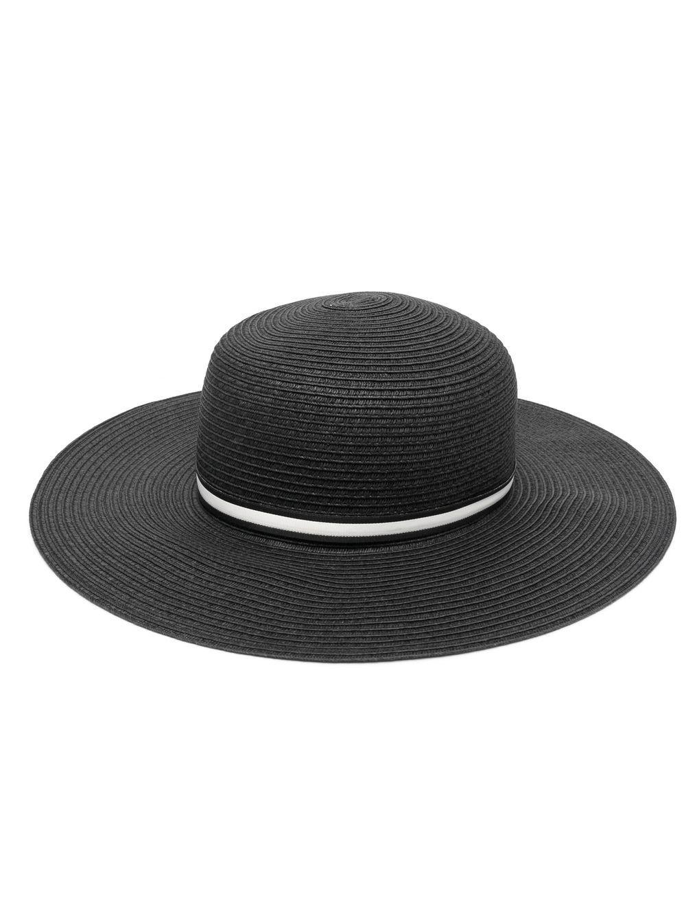 Borsalino Black Giselle Woven Sun Hat 