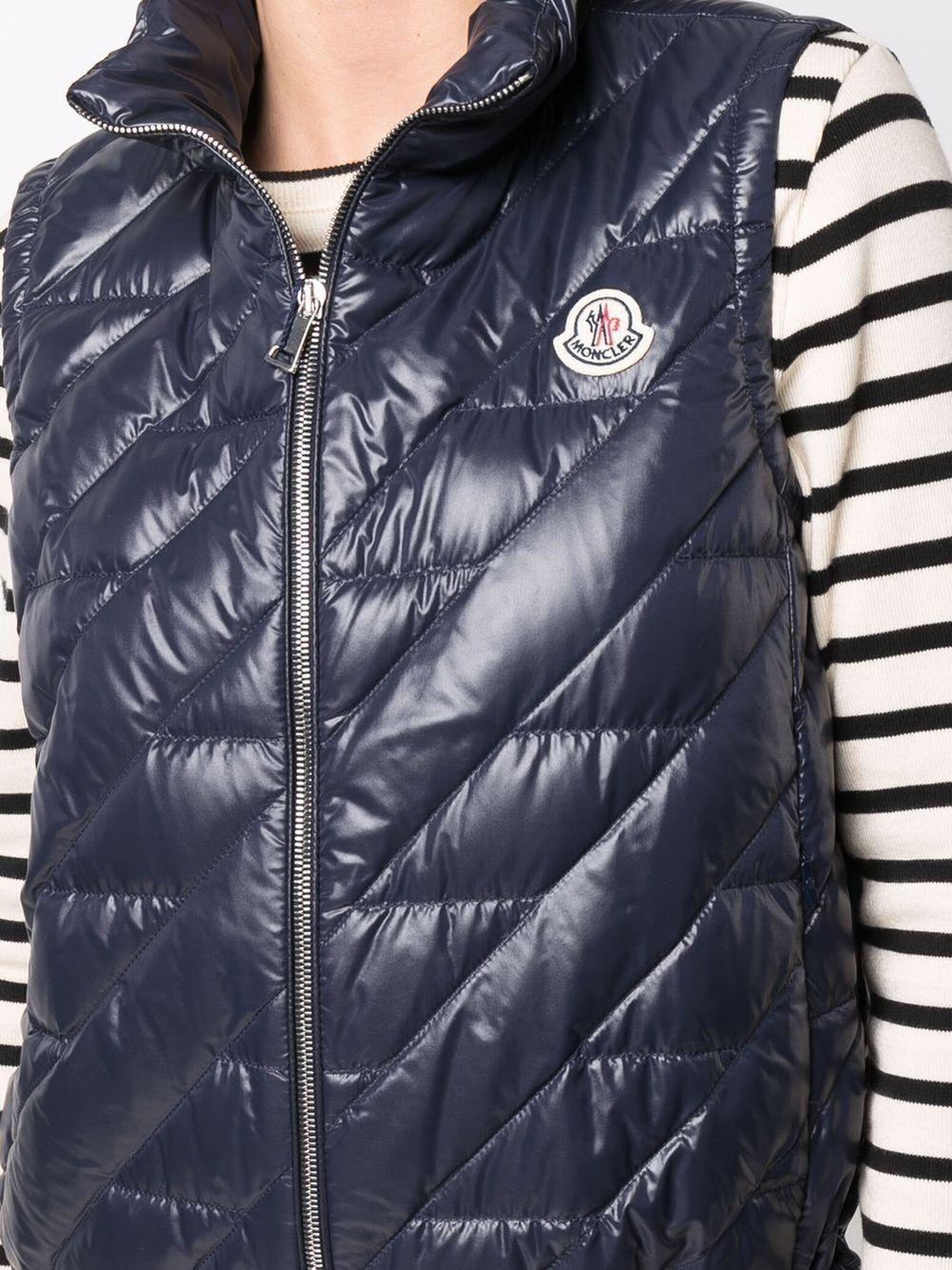Moncler Synthetic Blue Lecroisic Padded Gilet