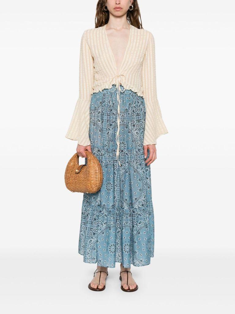 スカート MC2 Saint Barth CHEYENNE - Long skirt in cotton and silk. Cheyenne - Long Skirt In Cotton And Silk. MC2 Saint Barth