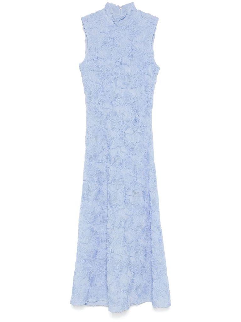 rotate flower mesh maxi dress light blue BIRGER CHRISTENSEN Flared Long With Flowers in Strapless Sequin Mini Dress- Price_$150-$200 The light pink floral Size:Tall L