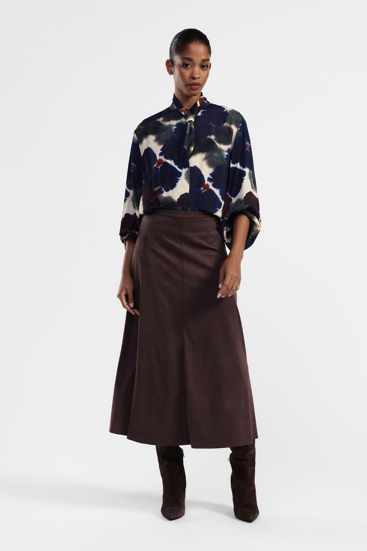 Gonna Midi A Vita Alta di Dixie in Marrone Lyst