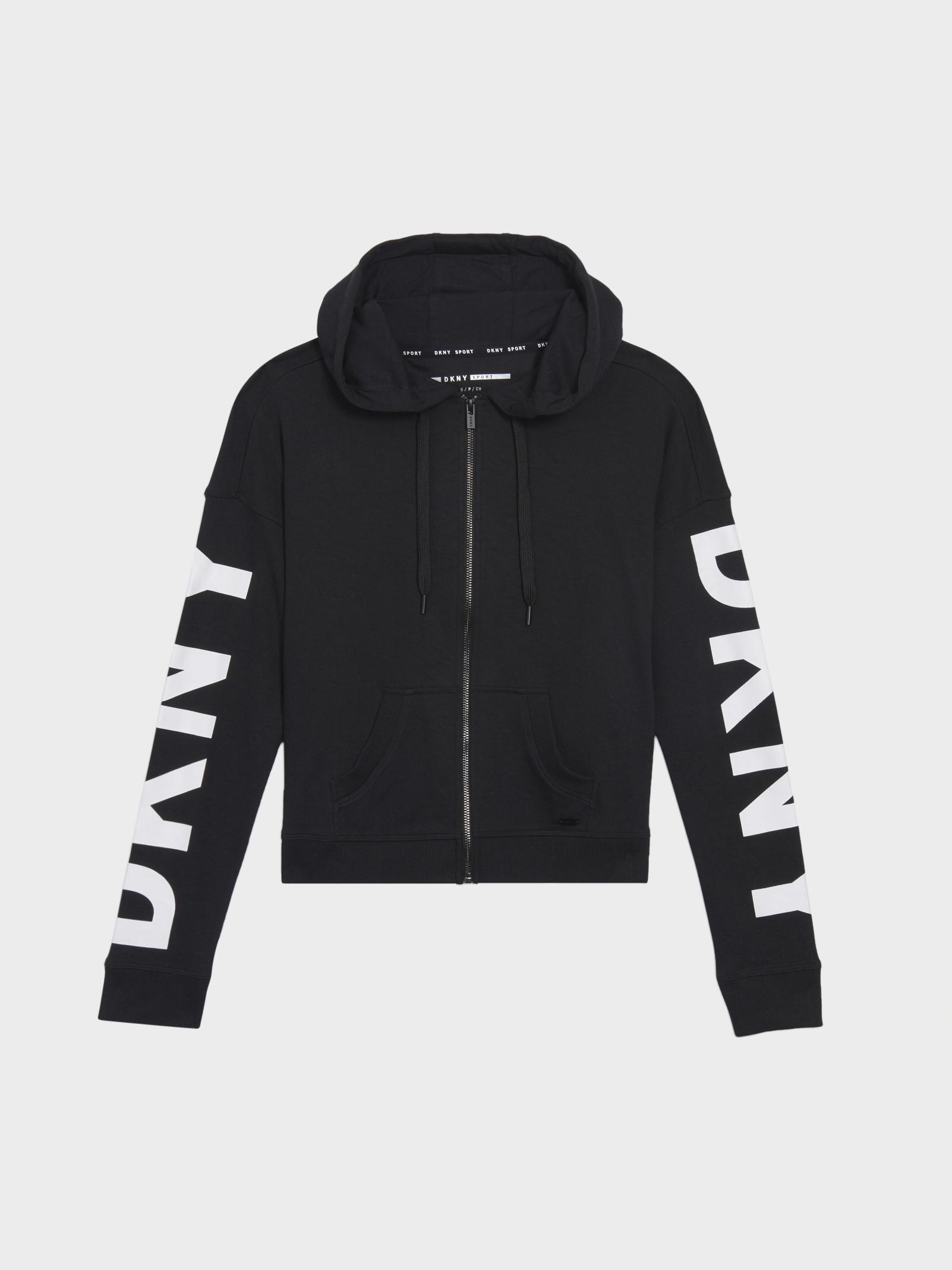 black cropped zip up hoodie