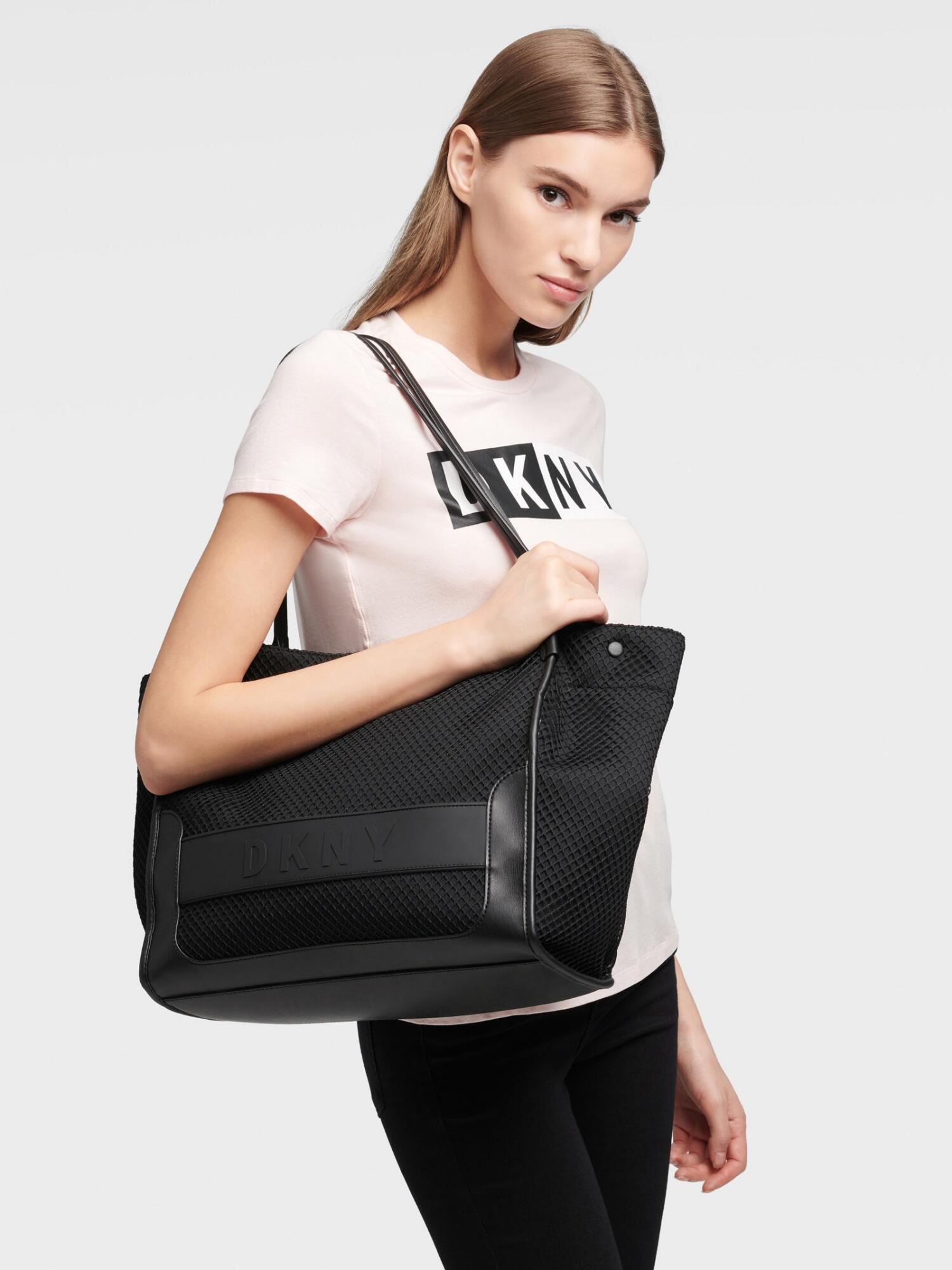 dkny ebony mesh tote