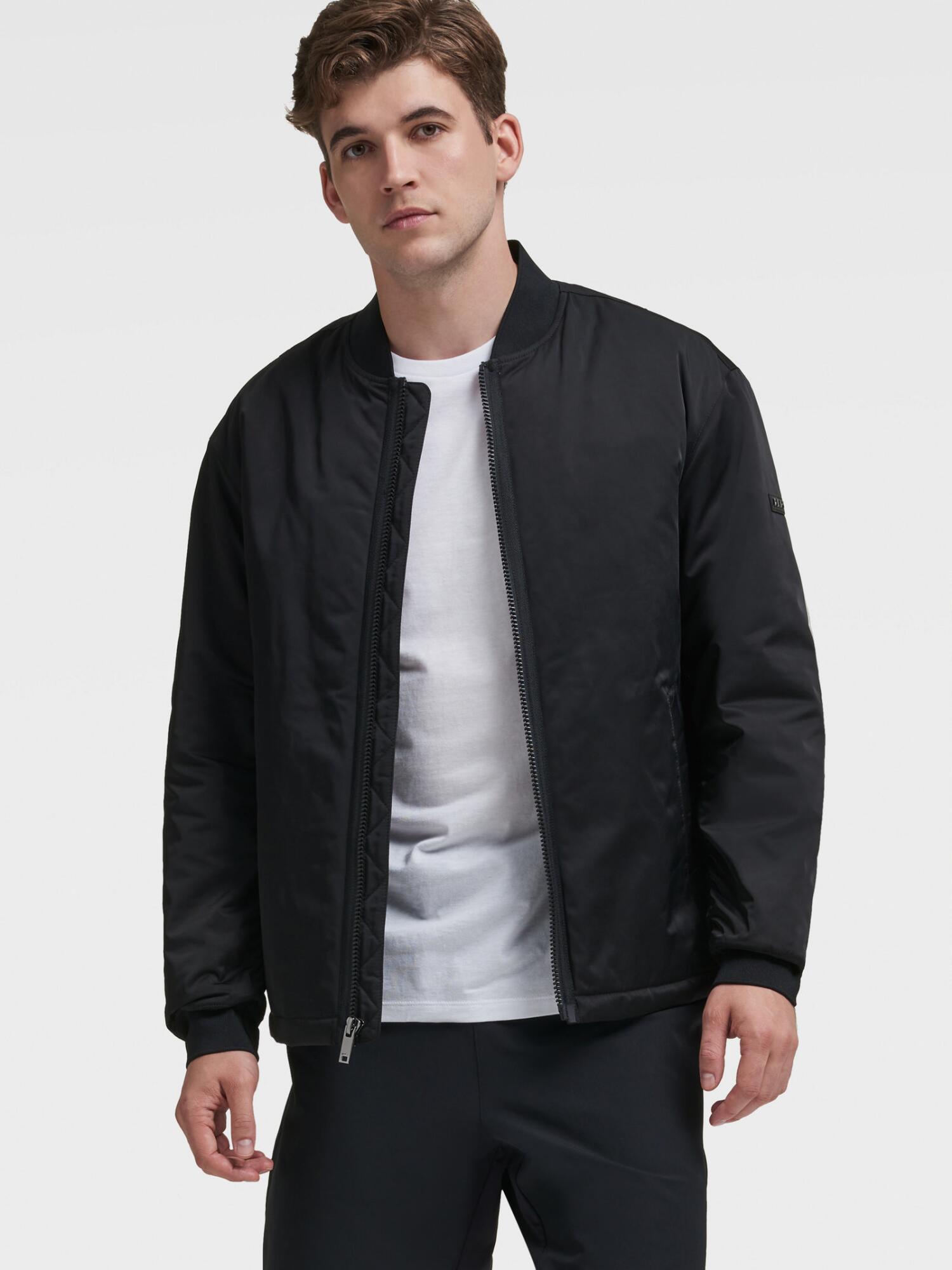 DKNY Synthetic Nylon Bomber Jacket in Black for Men - Lyst