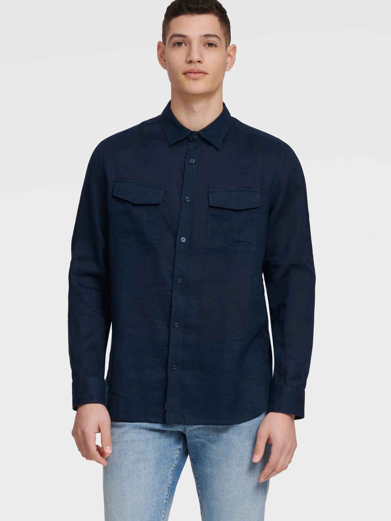 dkny linen shirt
