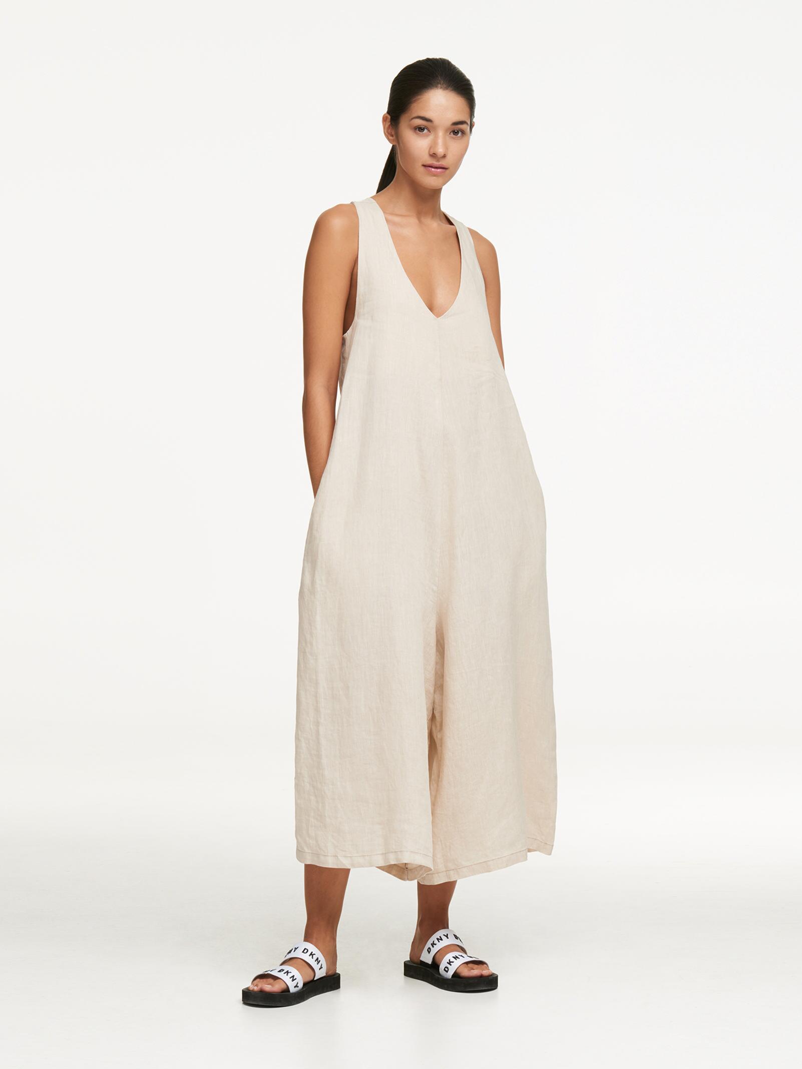 linen tie jumpsuit