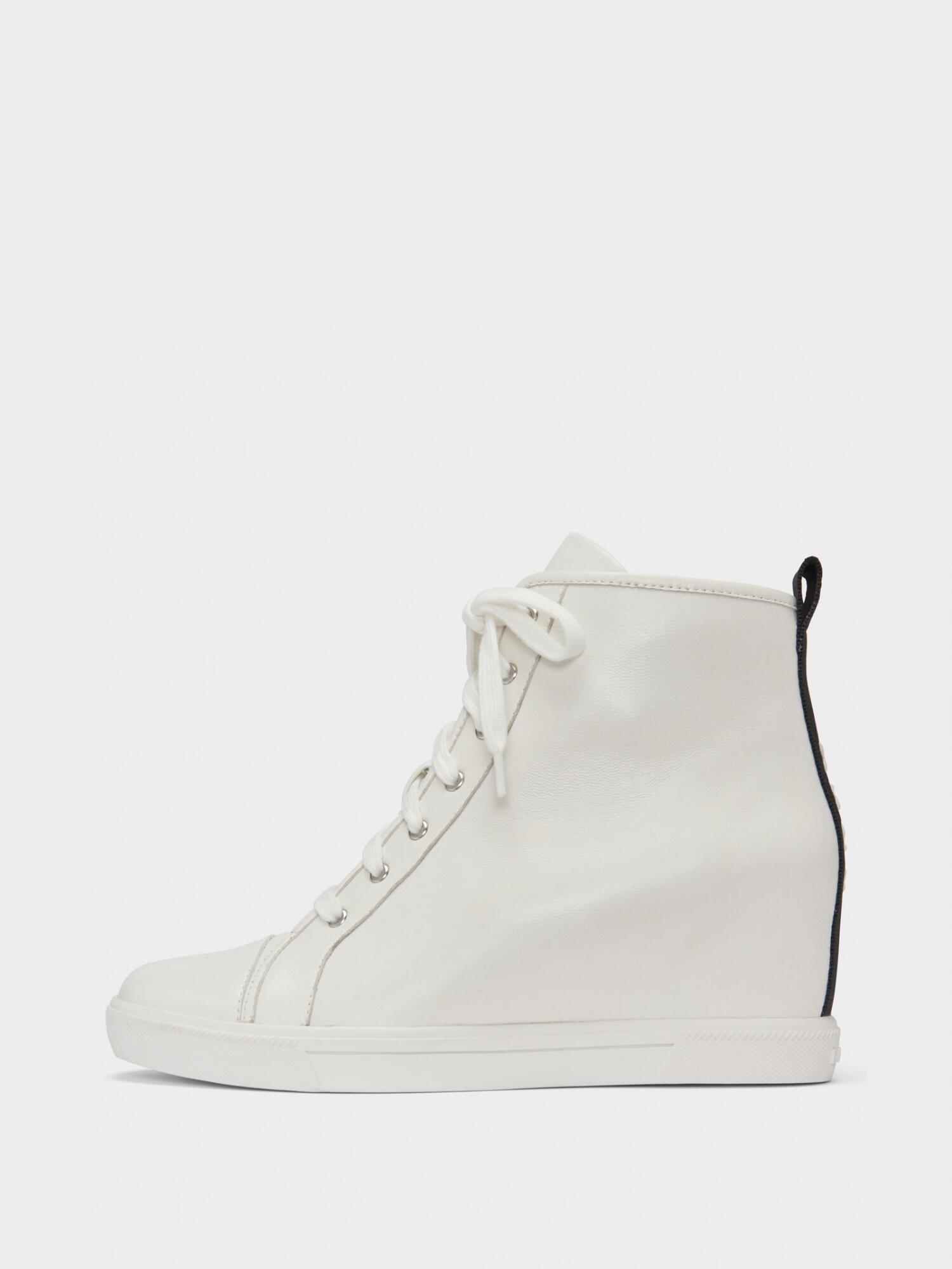 dkny white wedge sneakers