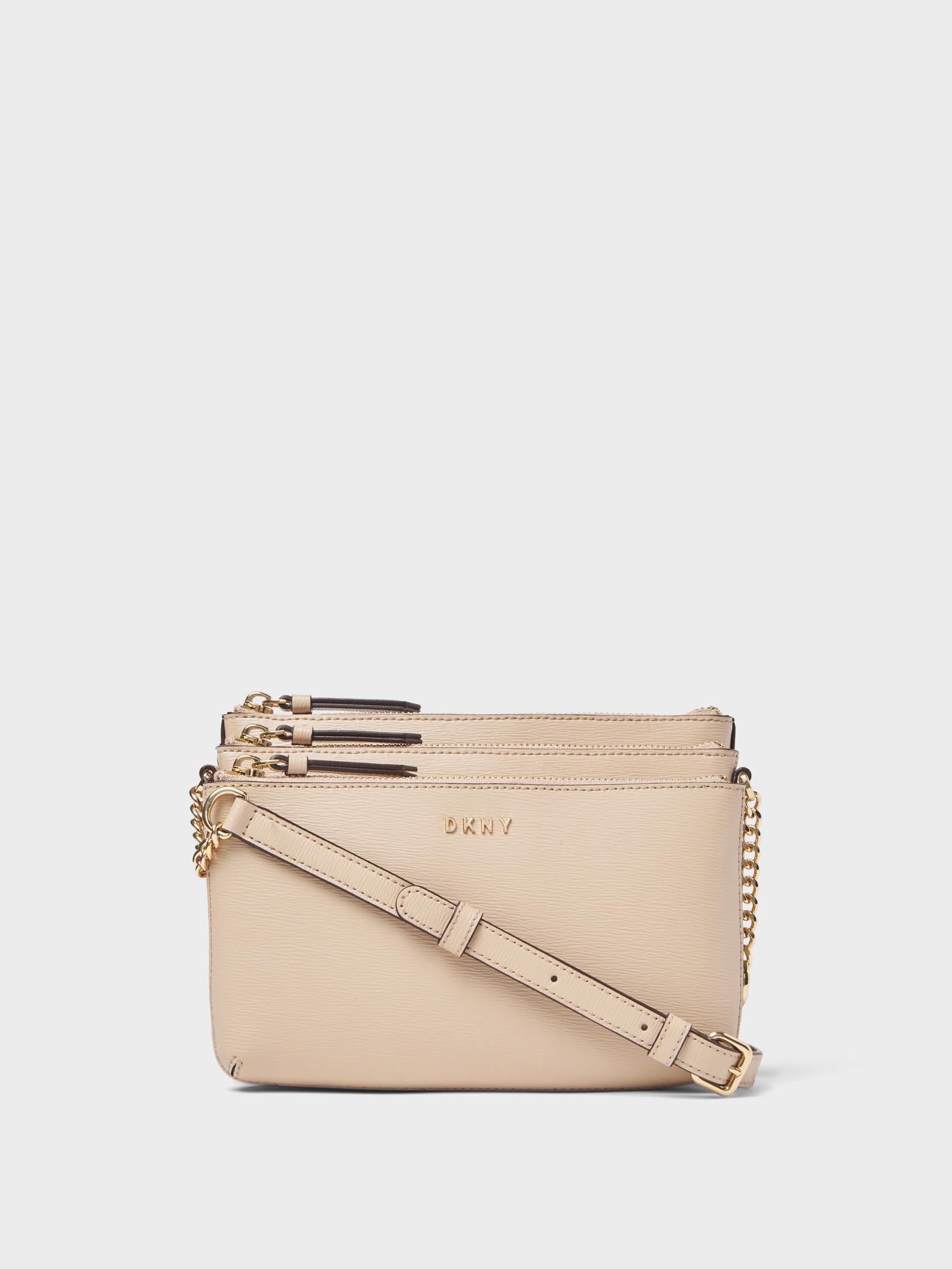 dkny triple zip crossbody