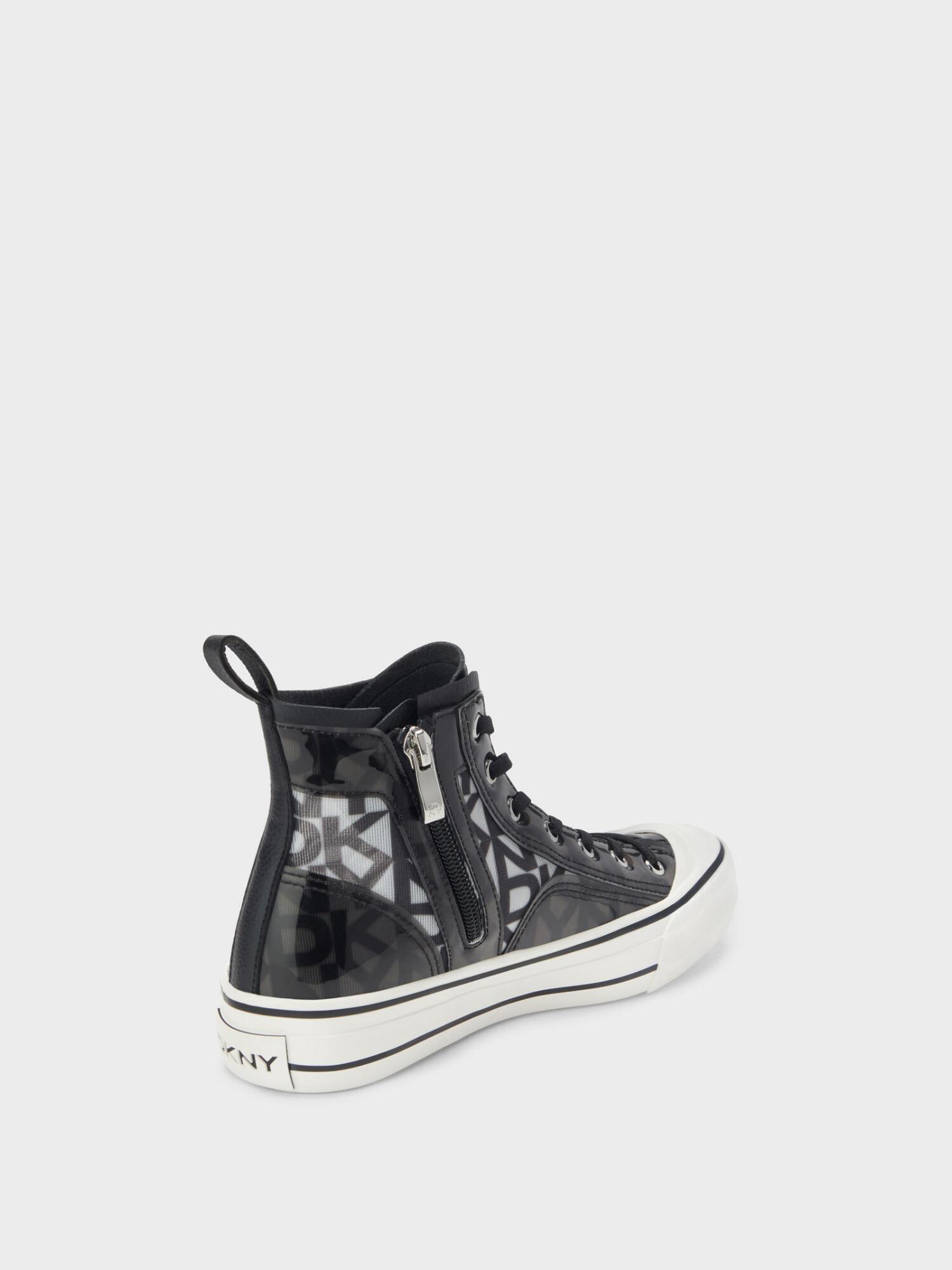 DKNY Unisex Sid Lace Up High-top Sneaker in White/Black (Black) - Lyst