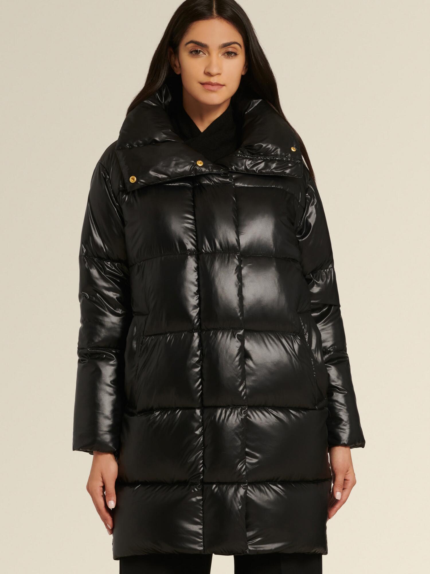 donna karan down coat quilted jacket