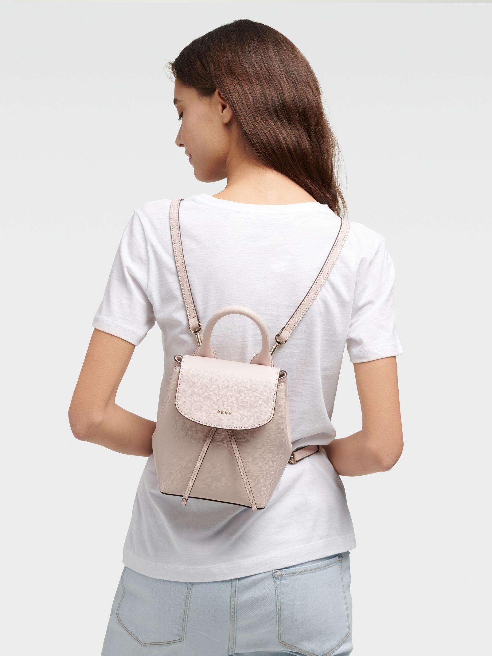 dkny lex leather backpack