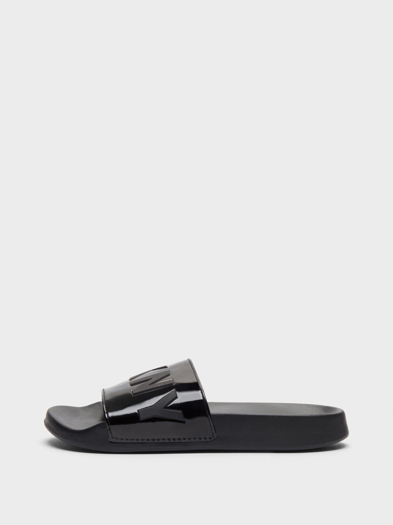 dkny black slides