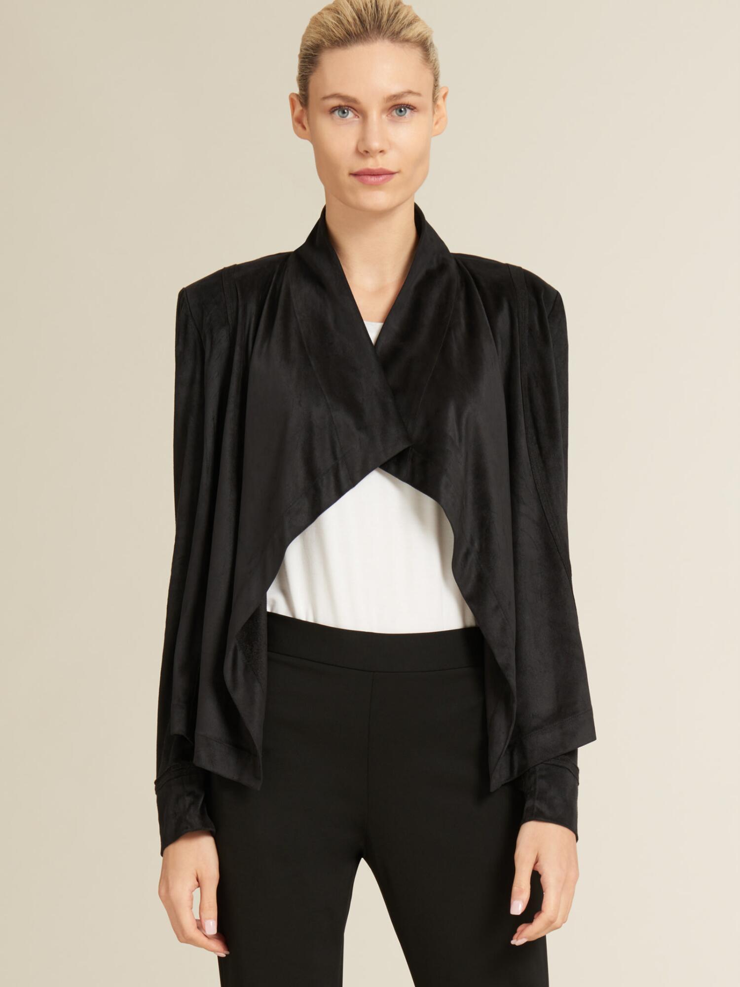 DKNY Drape Front Jacket in Black Save 17 Lyst
