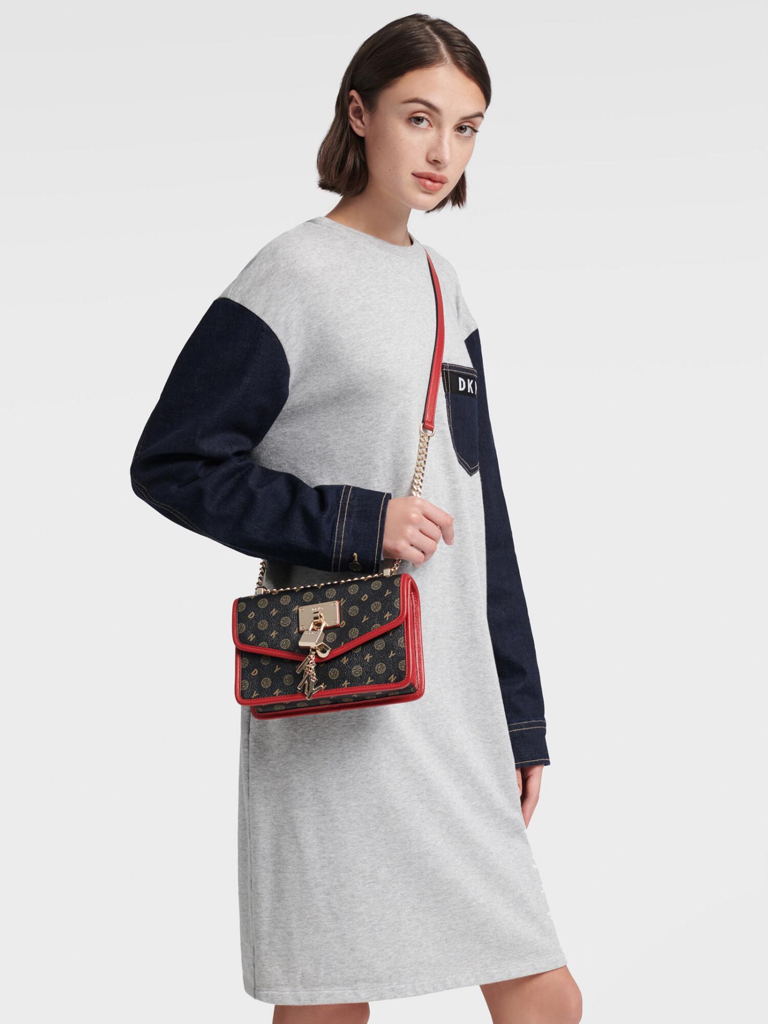 DKNY Elissa Small Heritage Logo Flap Shoulder Bag Lyst